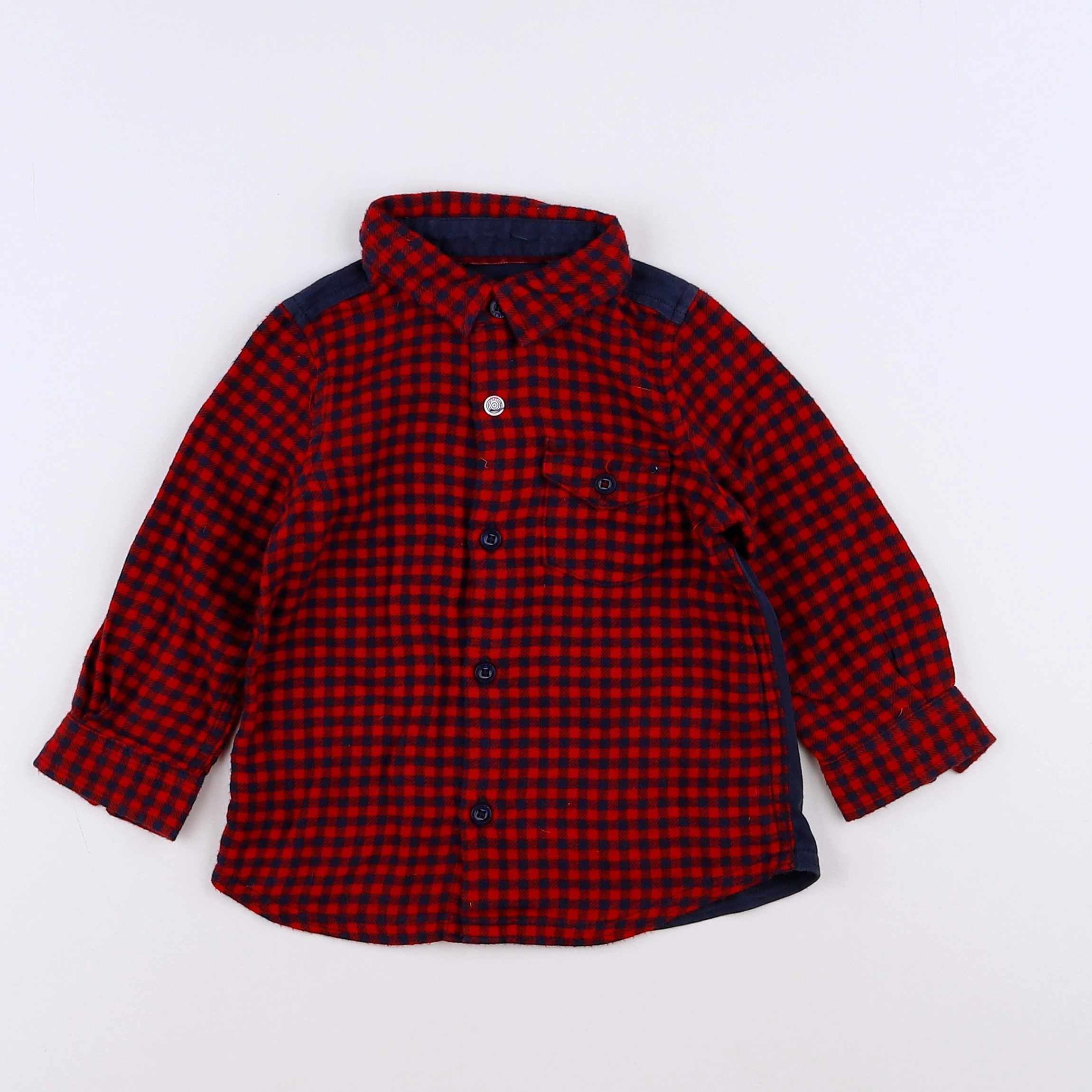 IKKS - chemise imprimé au dos rouge - 12 mois