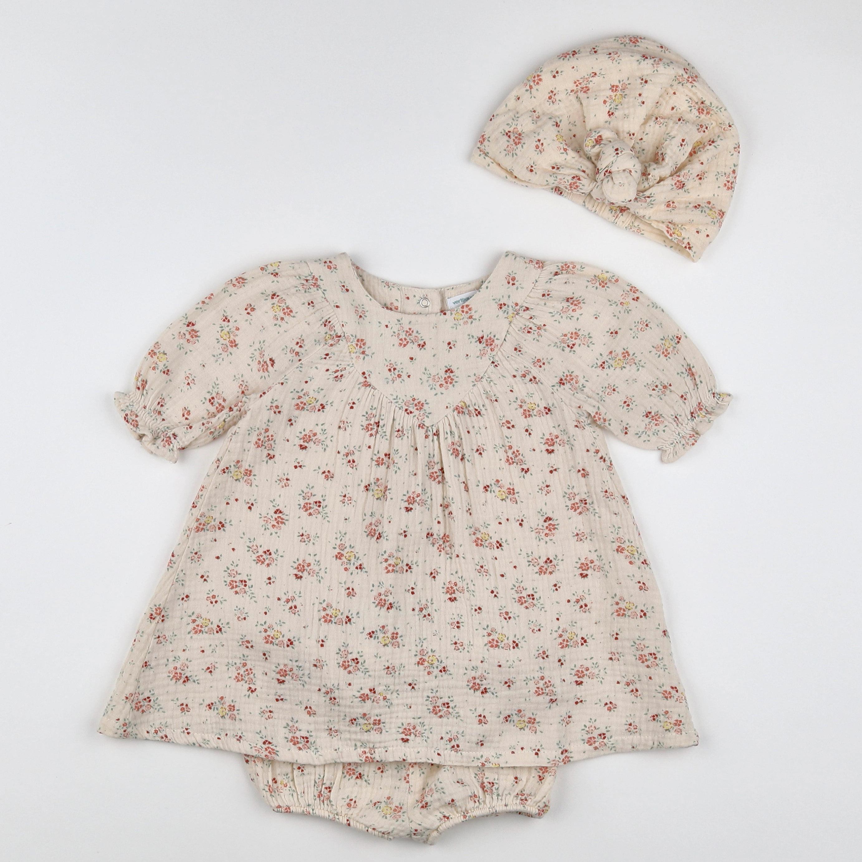 Vertbaudet - robe beige - 12 mois