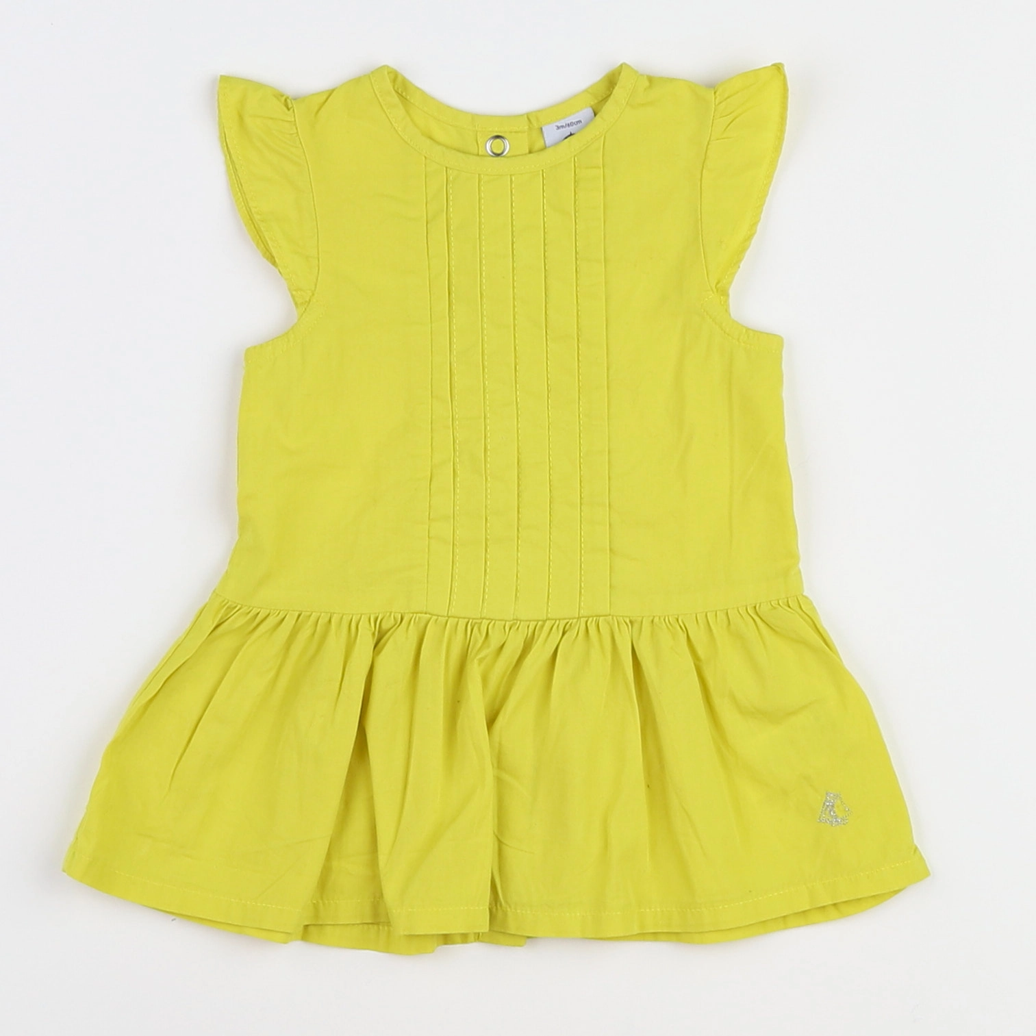 Petit Bateau - robe jaune - 3 mois