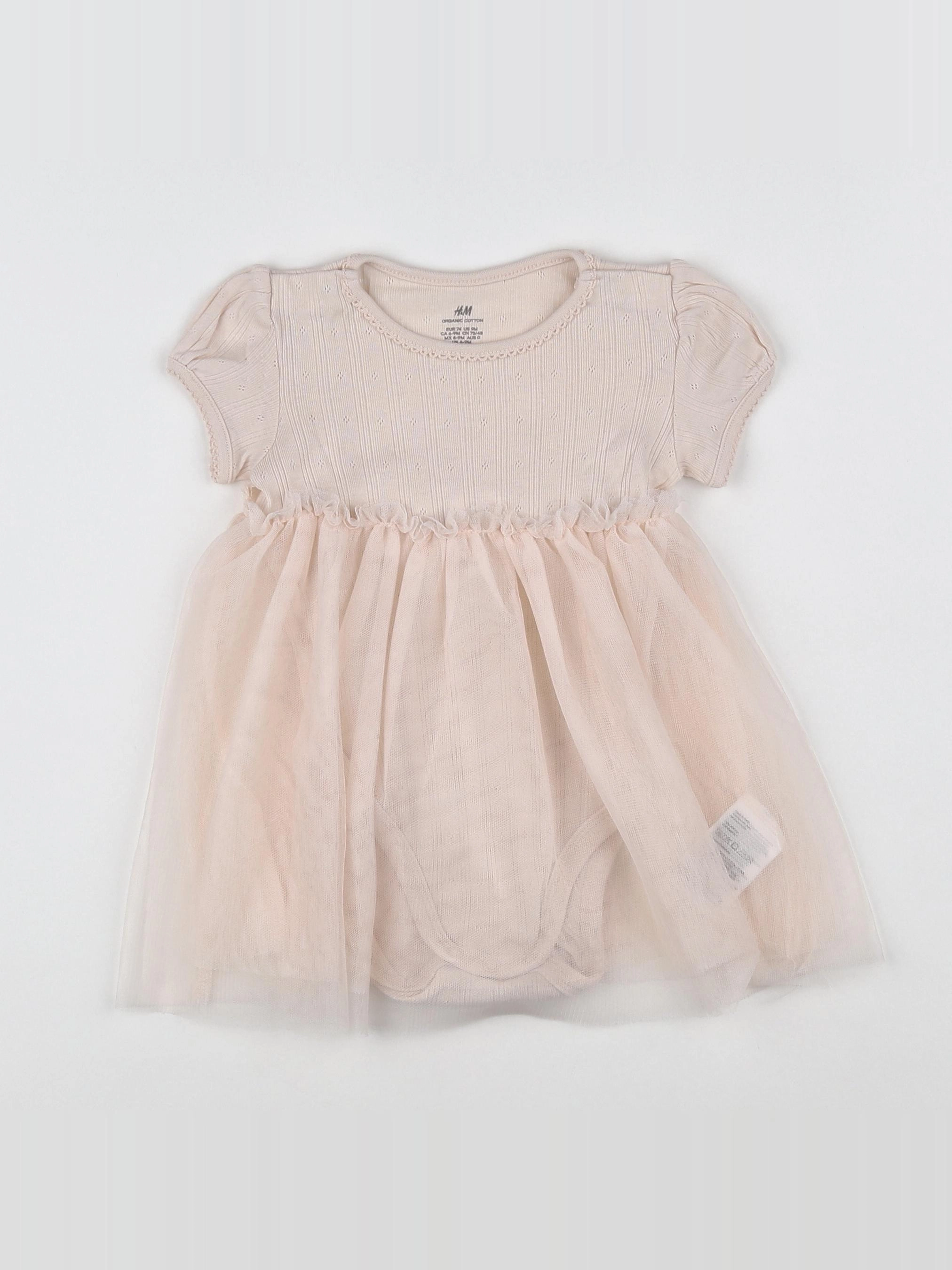 H&M - robe rose - 6/9 mois