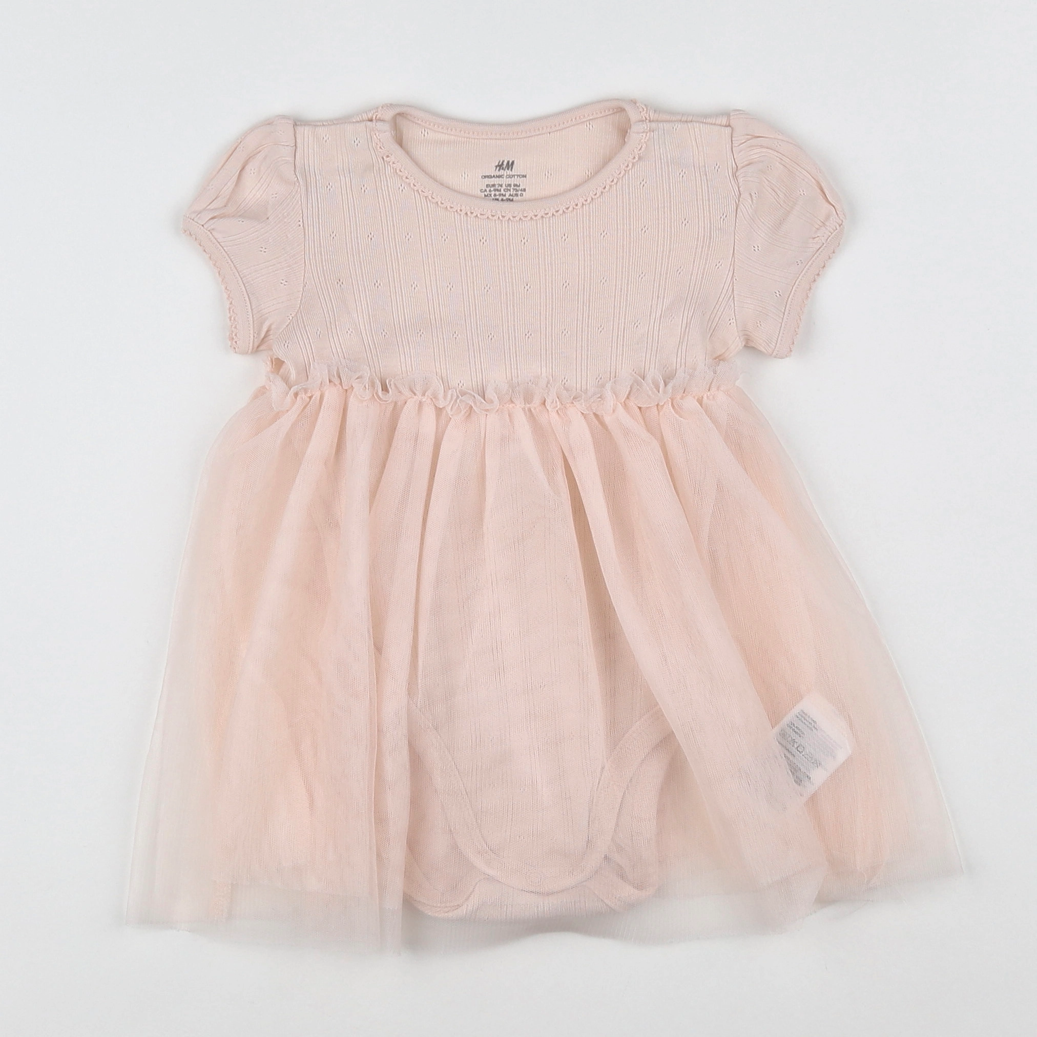 H&M - robe rose - 6/9 mois