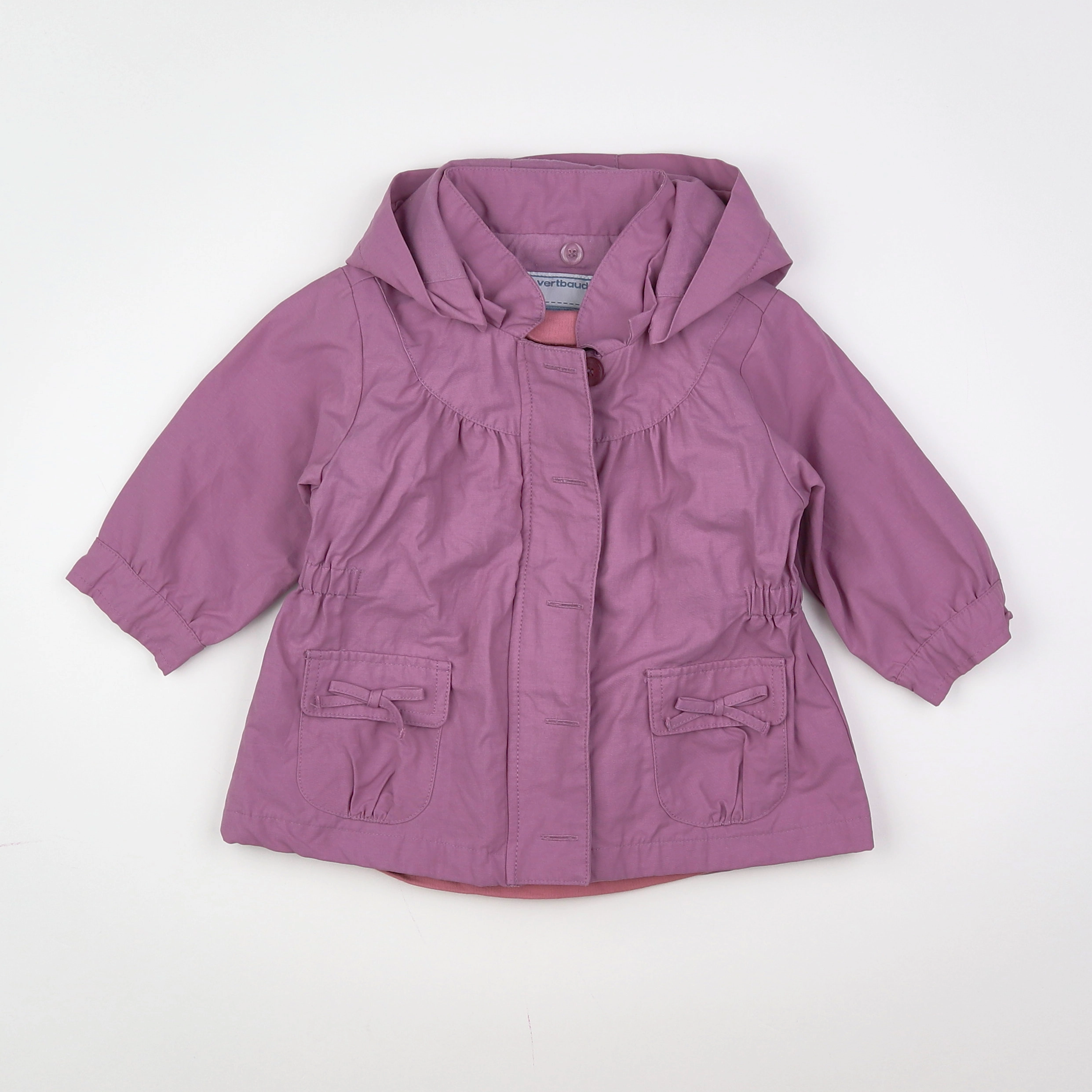 Vertbaudet - imperméable violet - 12 mois