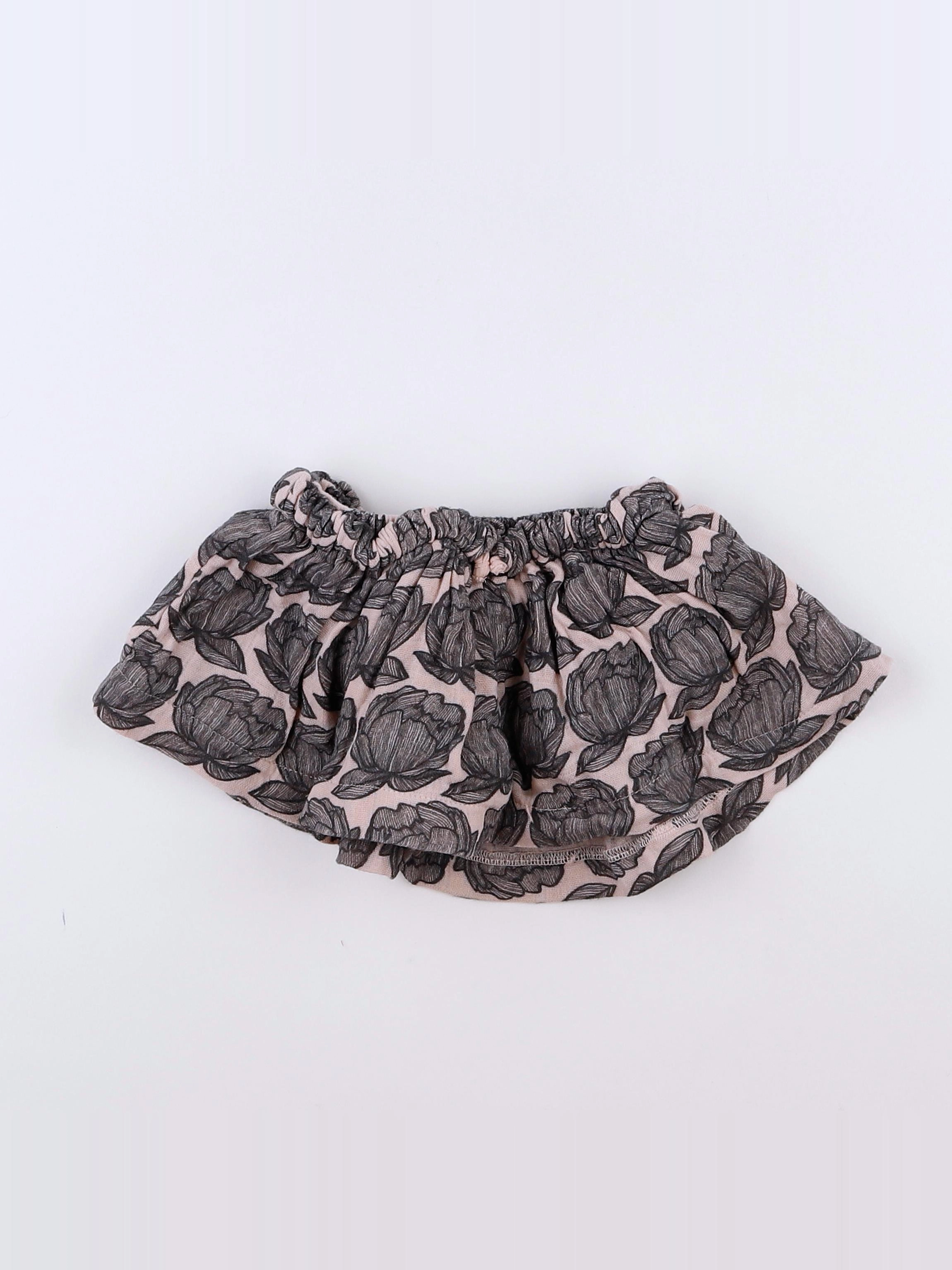 Moumout' - jupe rose, gris - 18 mois