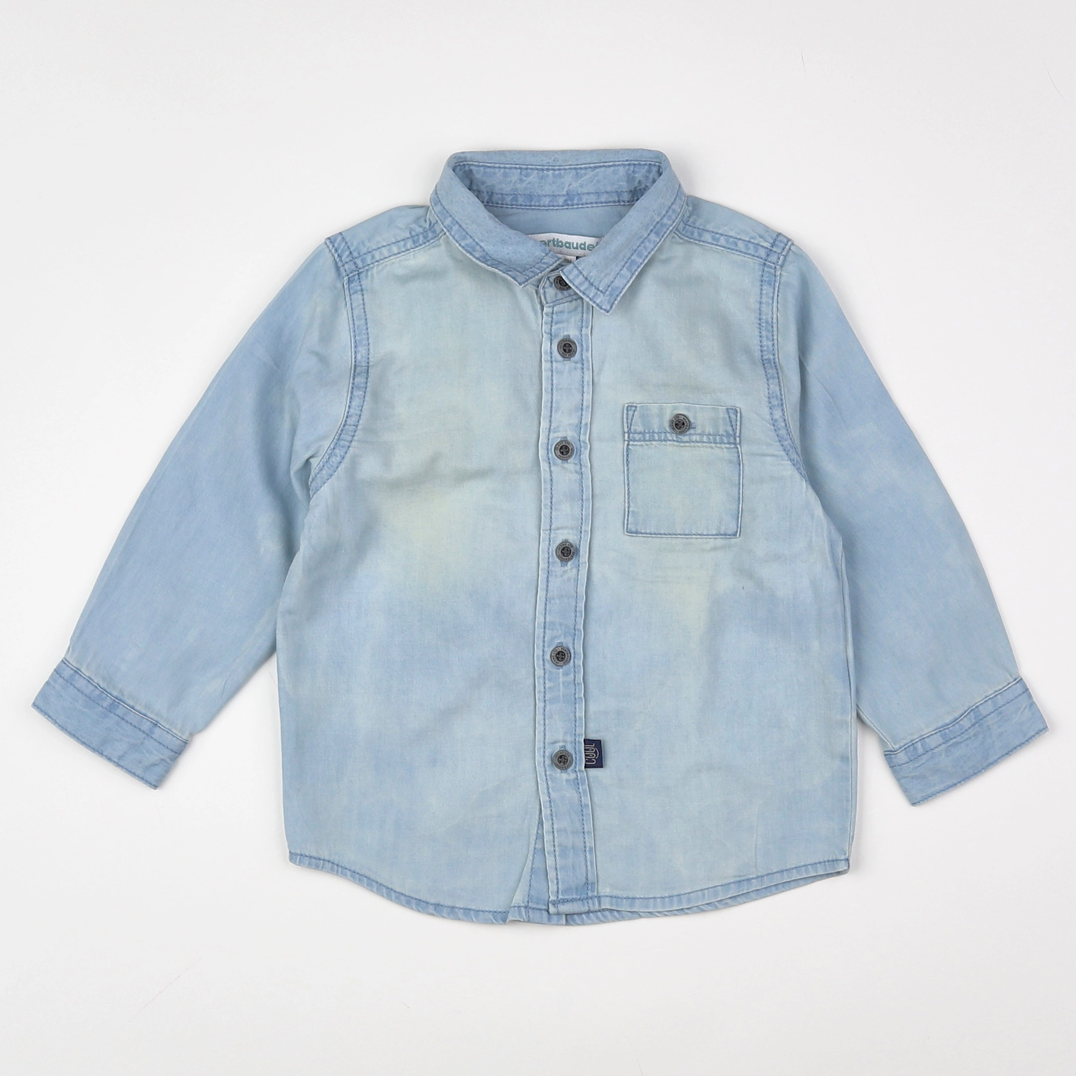 Vertbaudet - chemise bleu - 18 mois