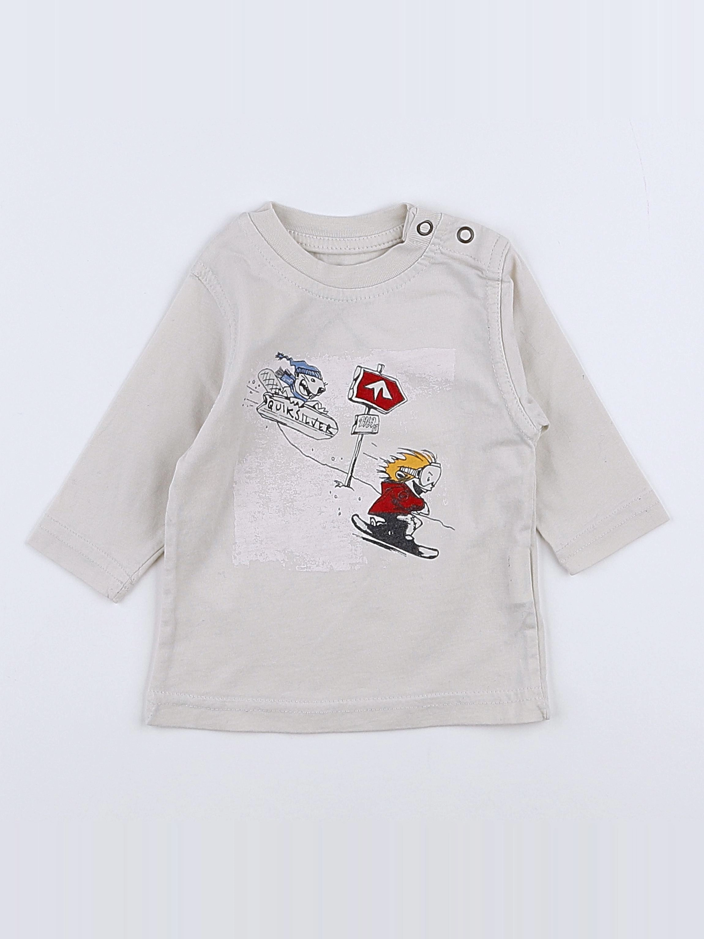 Quicksilver - tee-shirt beige - 3 mois