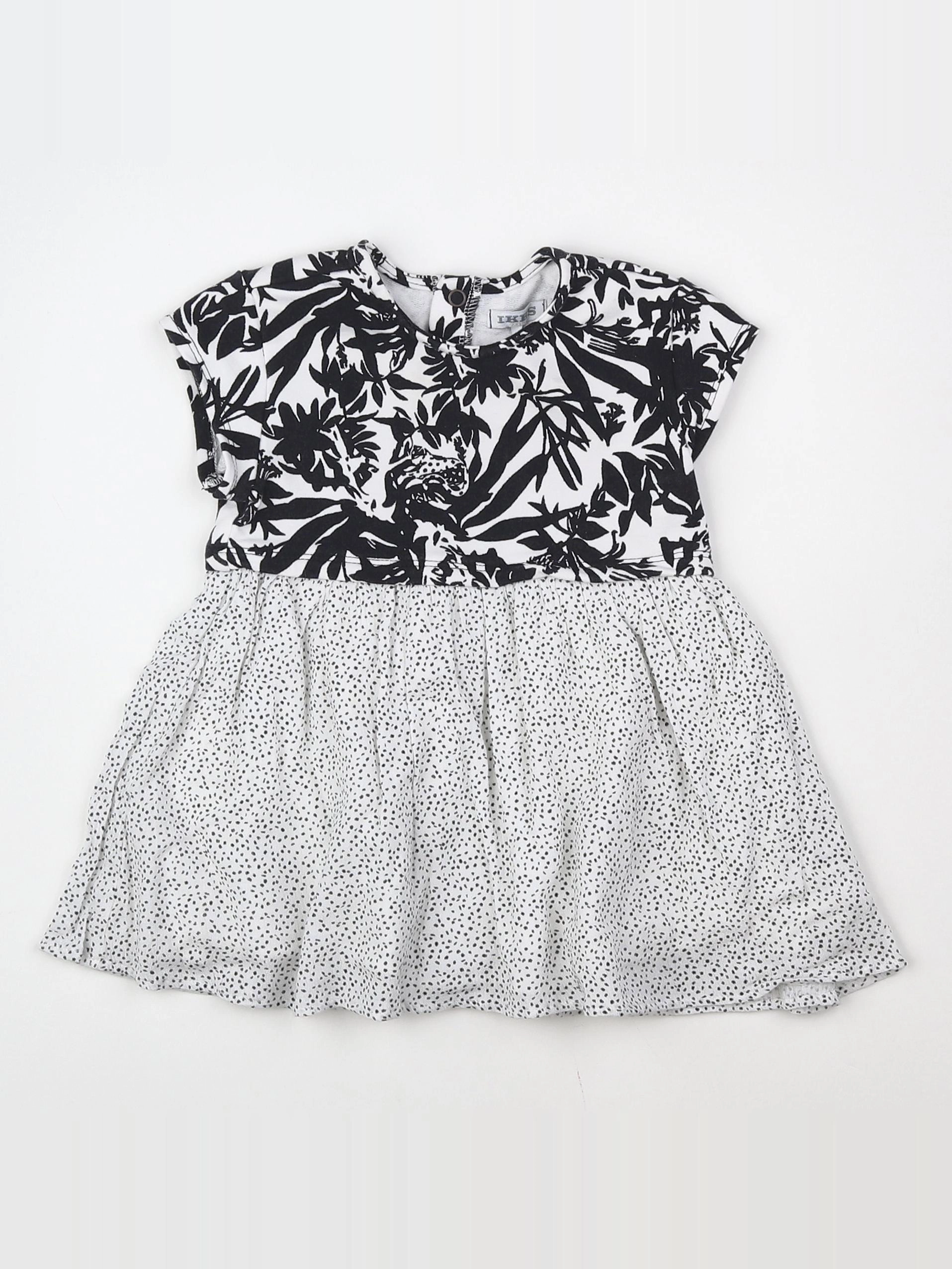 IKKS - robe blanc, noir - 12 mois