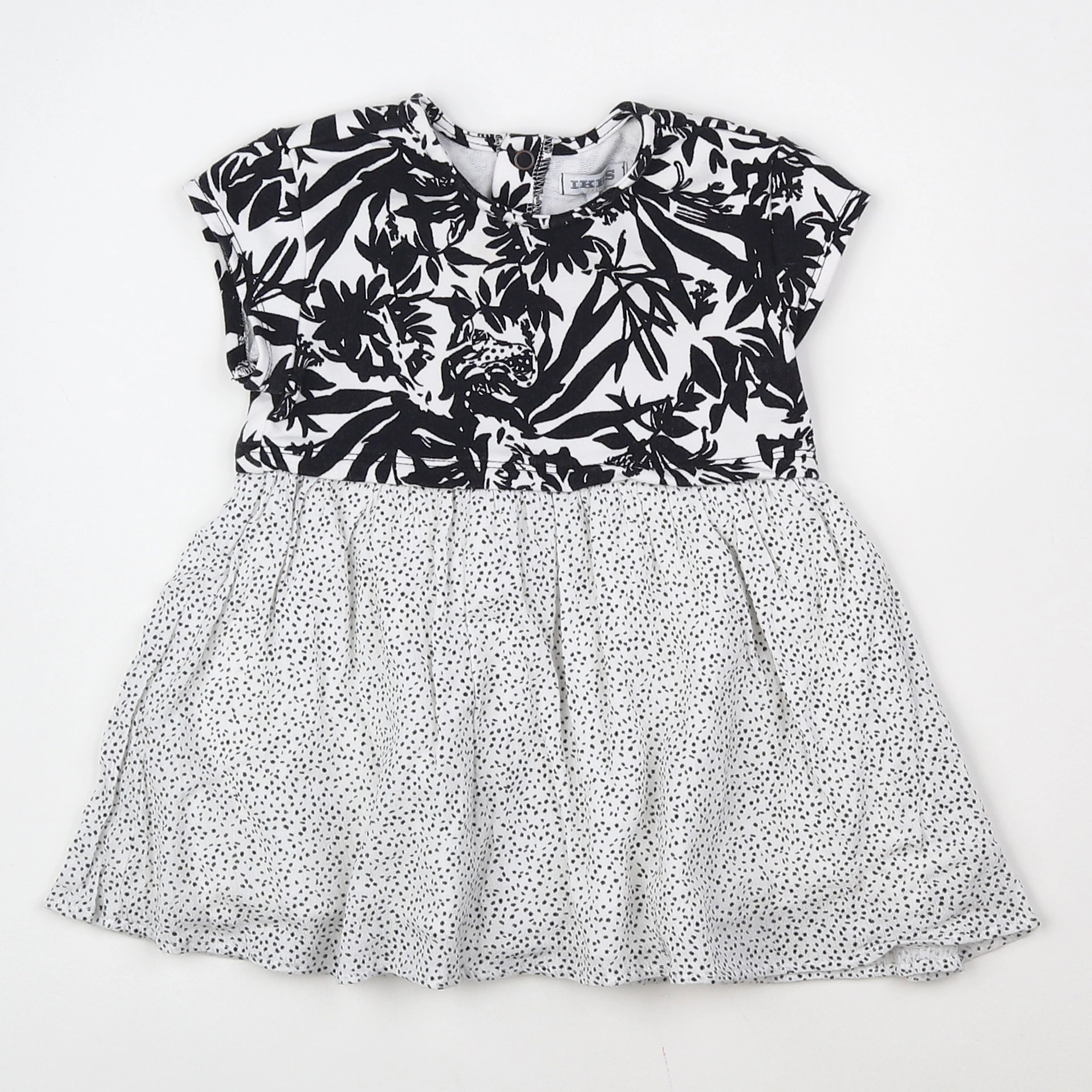 IKKS - robe blanc, noir - 12 mois