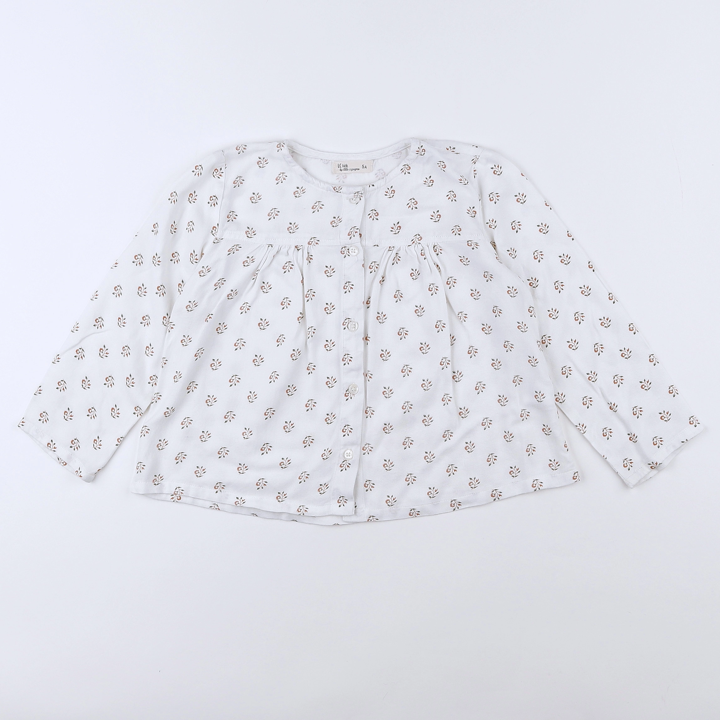 Little Cigogne - blouse blanc - 5 ans