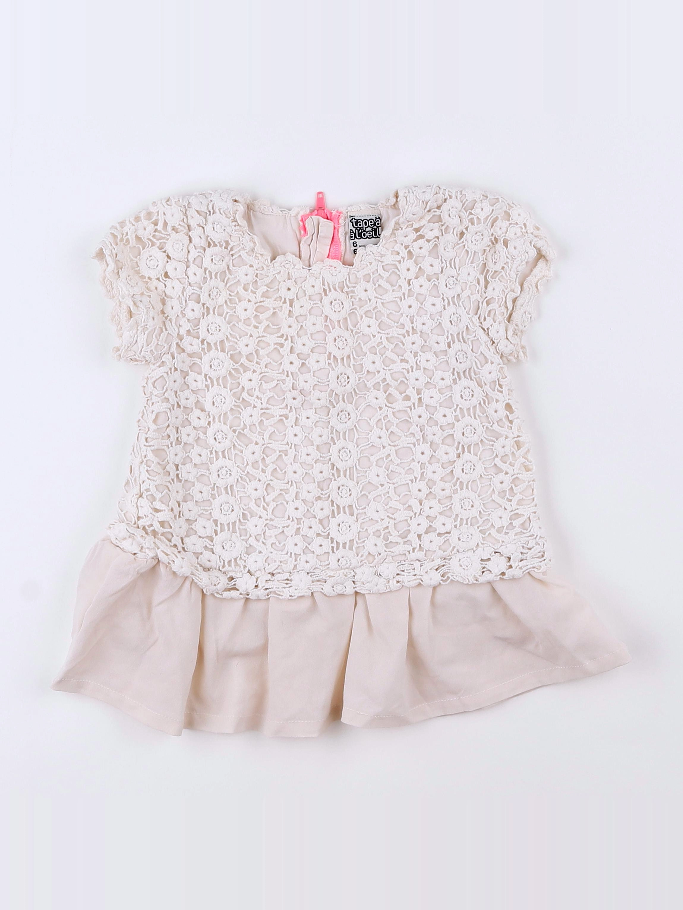 Tape à l'oeil - robe beige - 6 mois