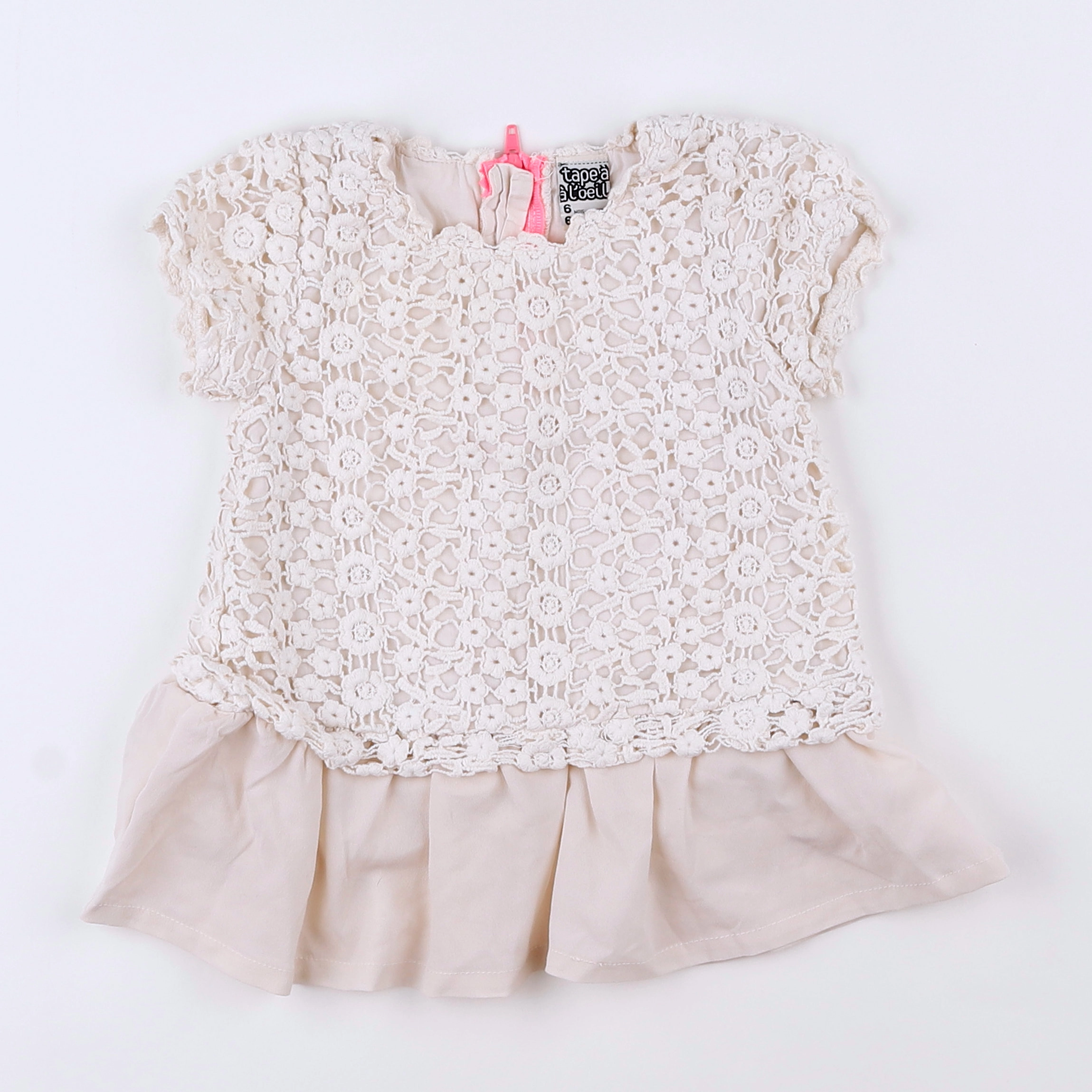 Tape à l'oeil - robe beige - 6 mois