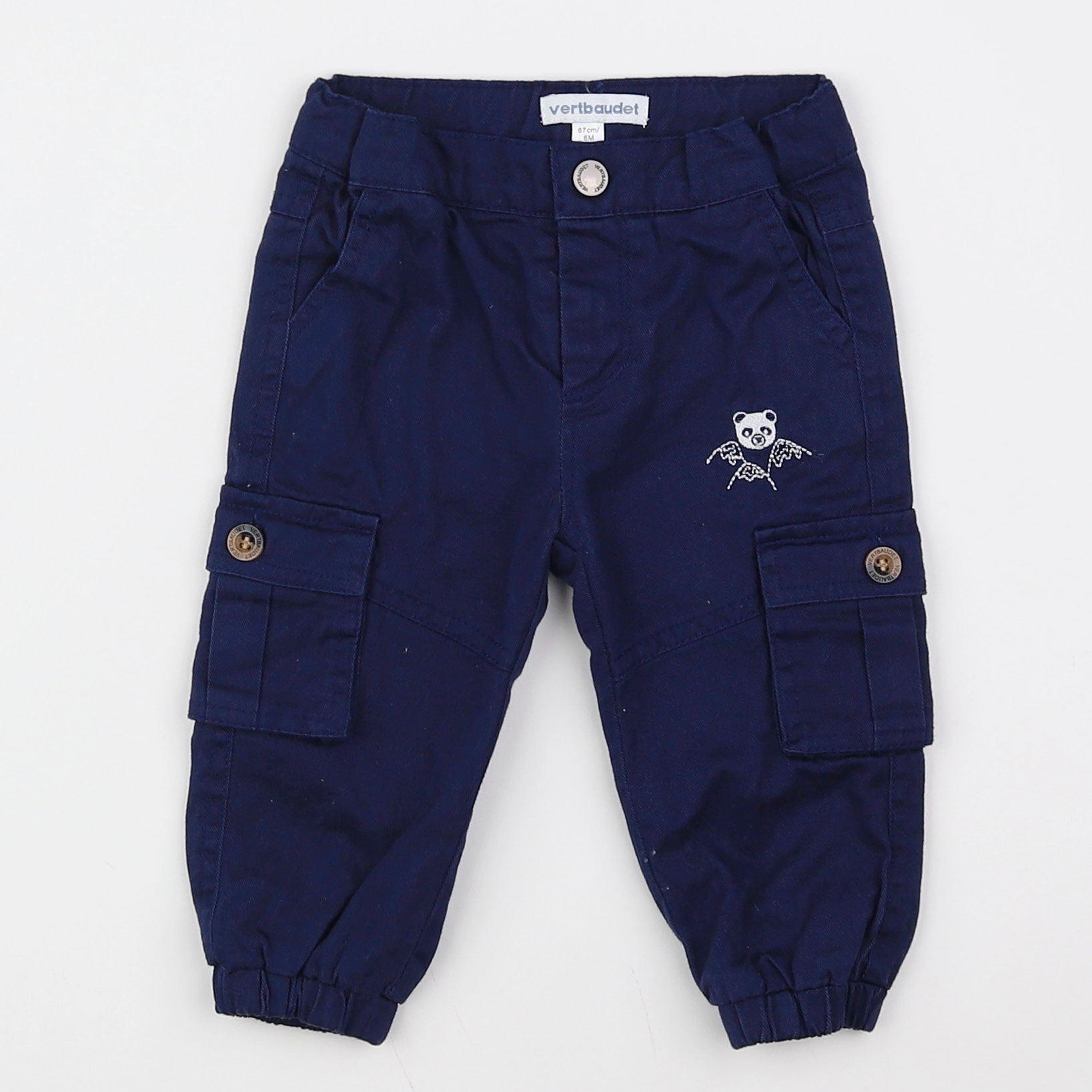 Vertbaudet - pantalon bleu - 6 mois