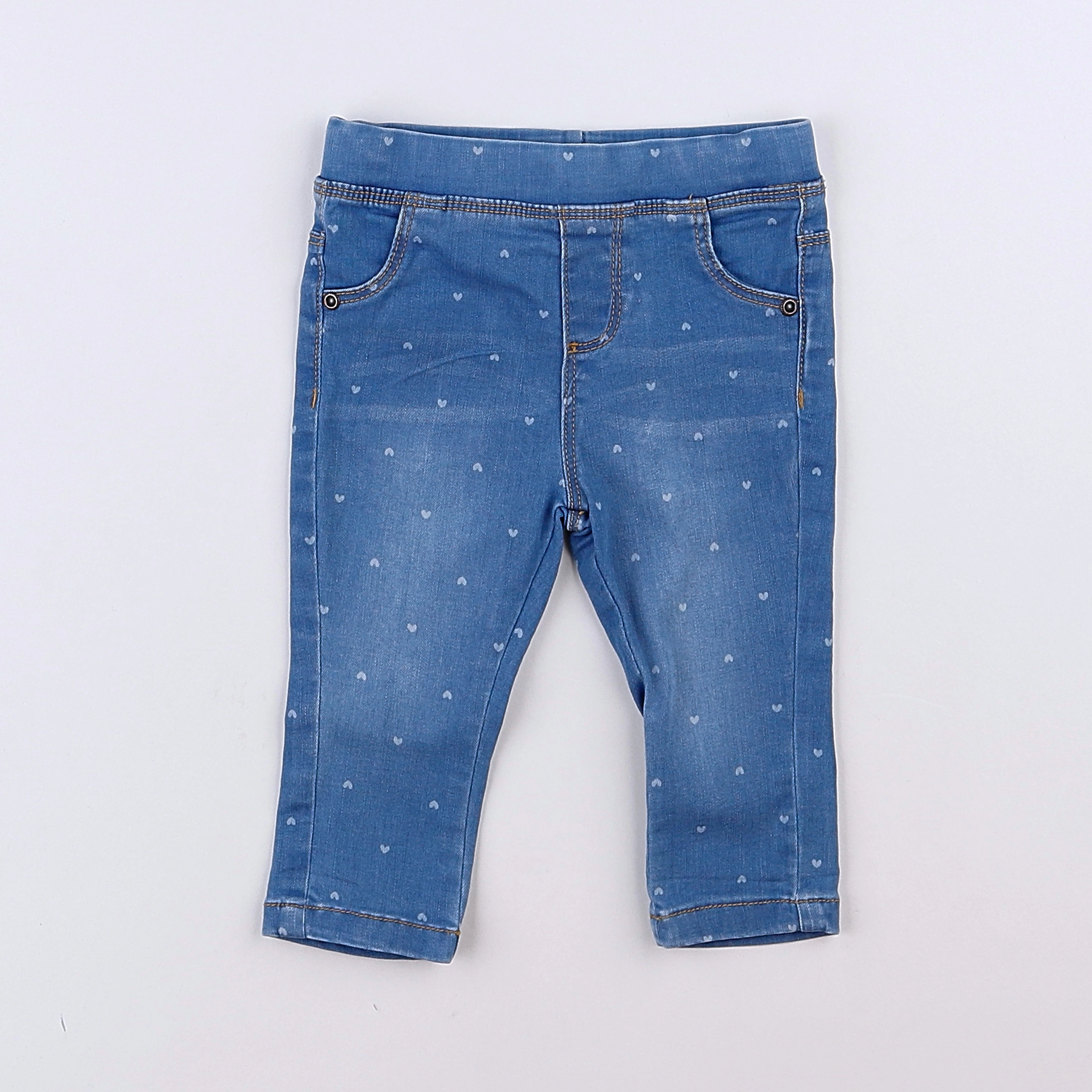 Vertbaudet - jegging bleu - 9 mois