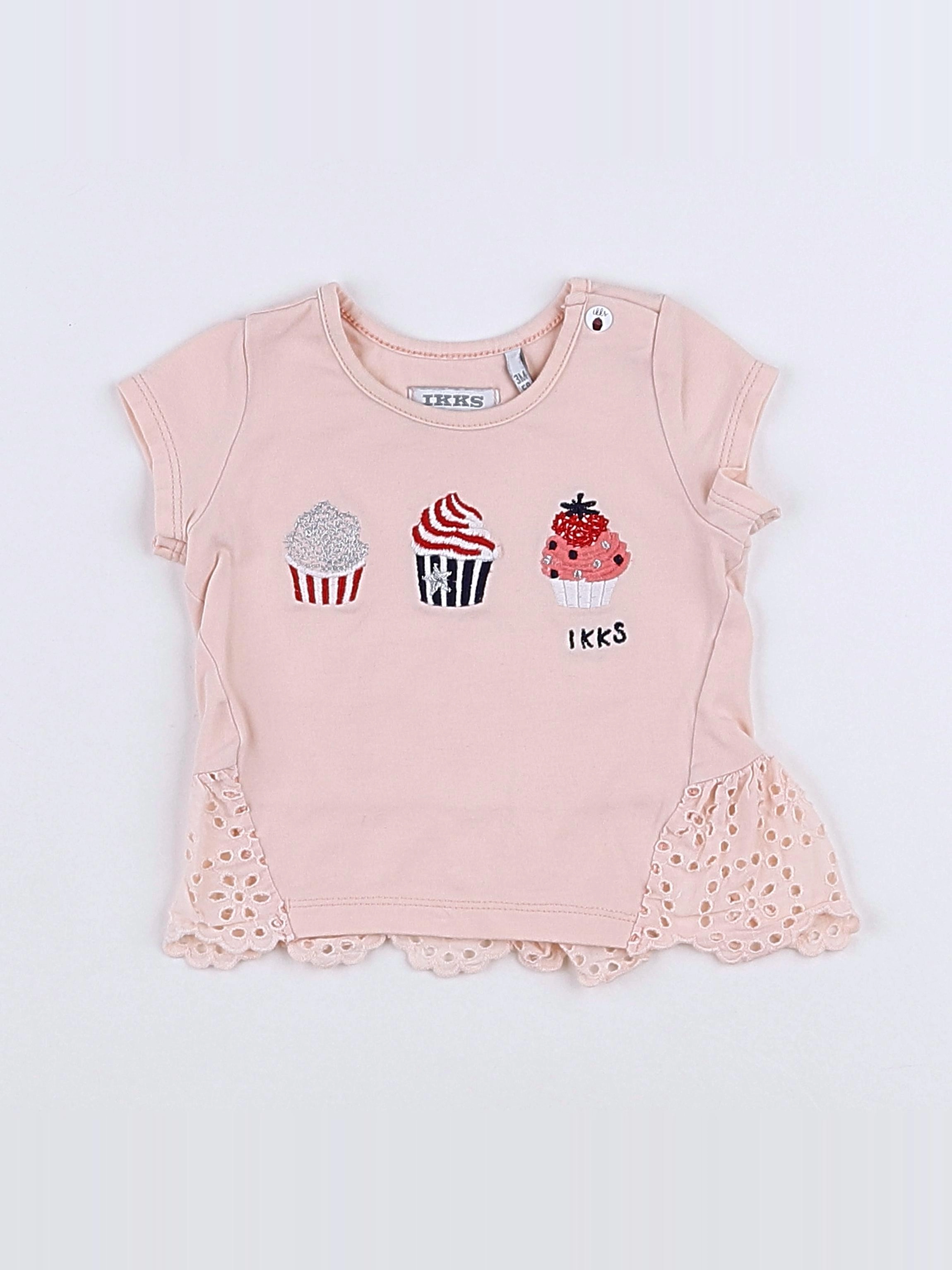 IKKS - tee-shirt rose - 3 mois