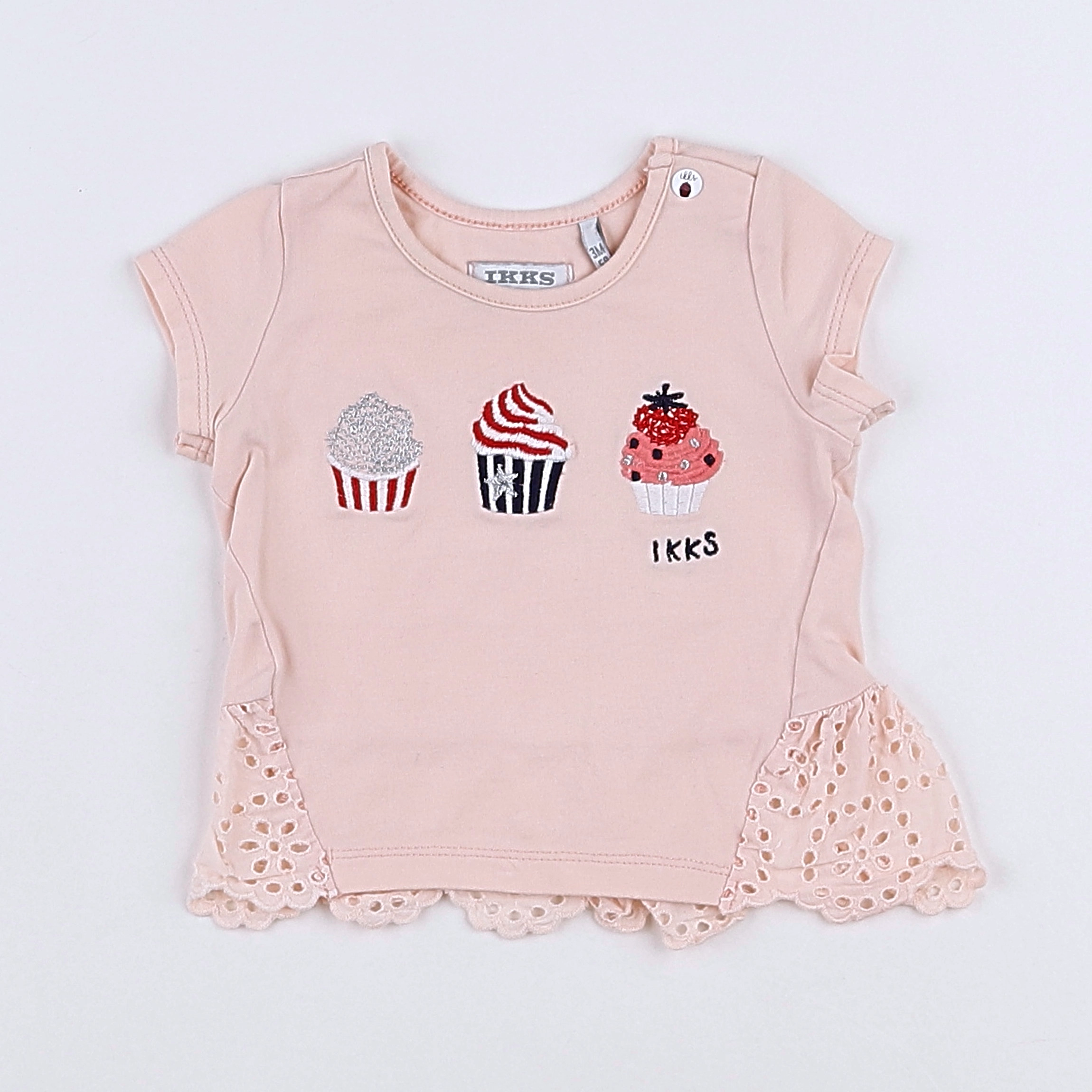 IKKS - tee-shirt rose - 3 mois