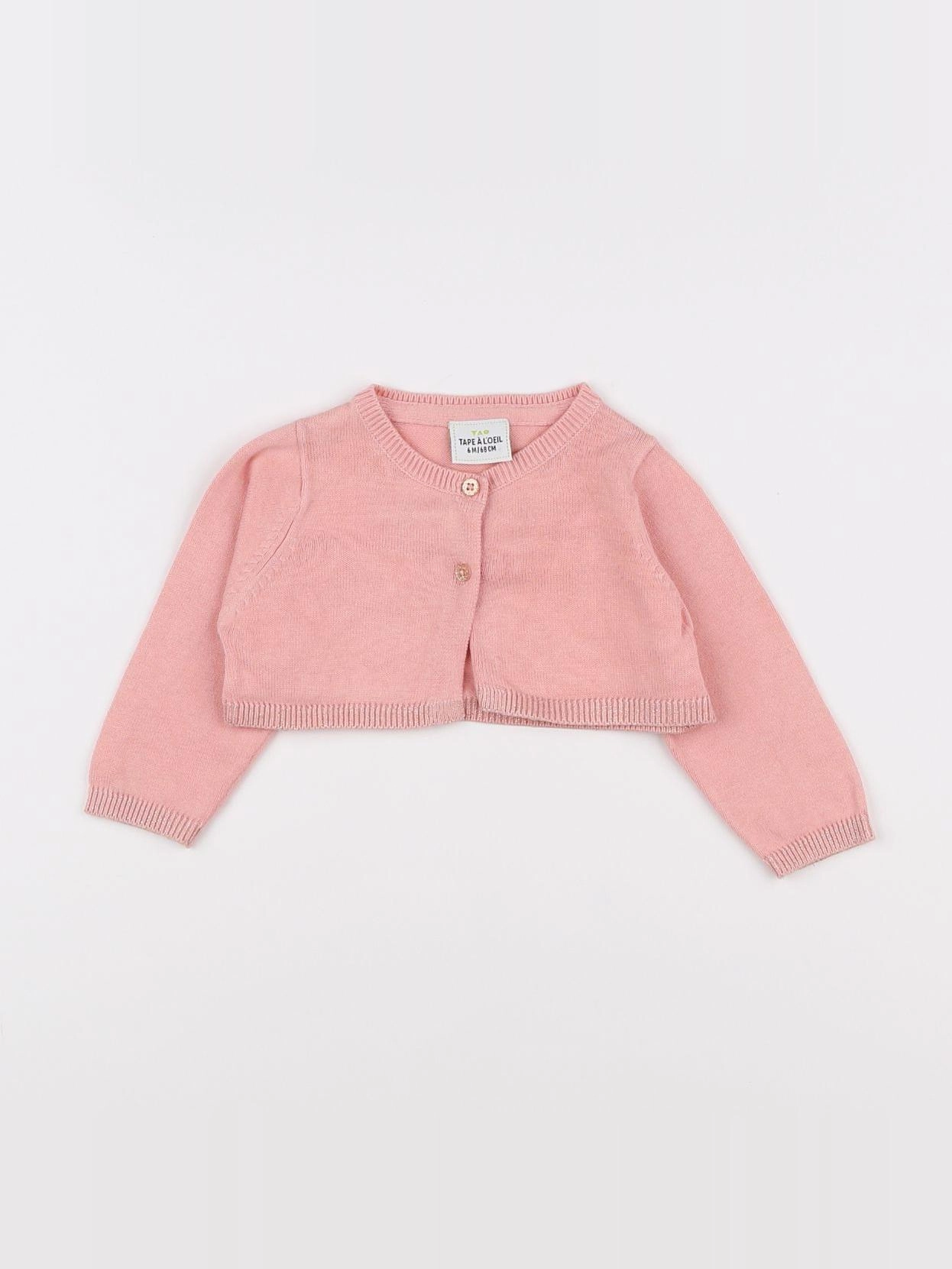 Tape à l'oeil - gilet rose - 6 mois