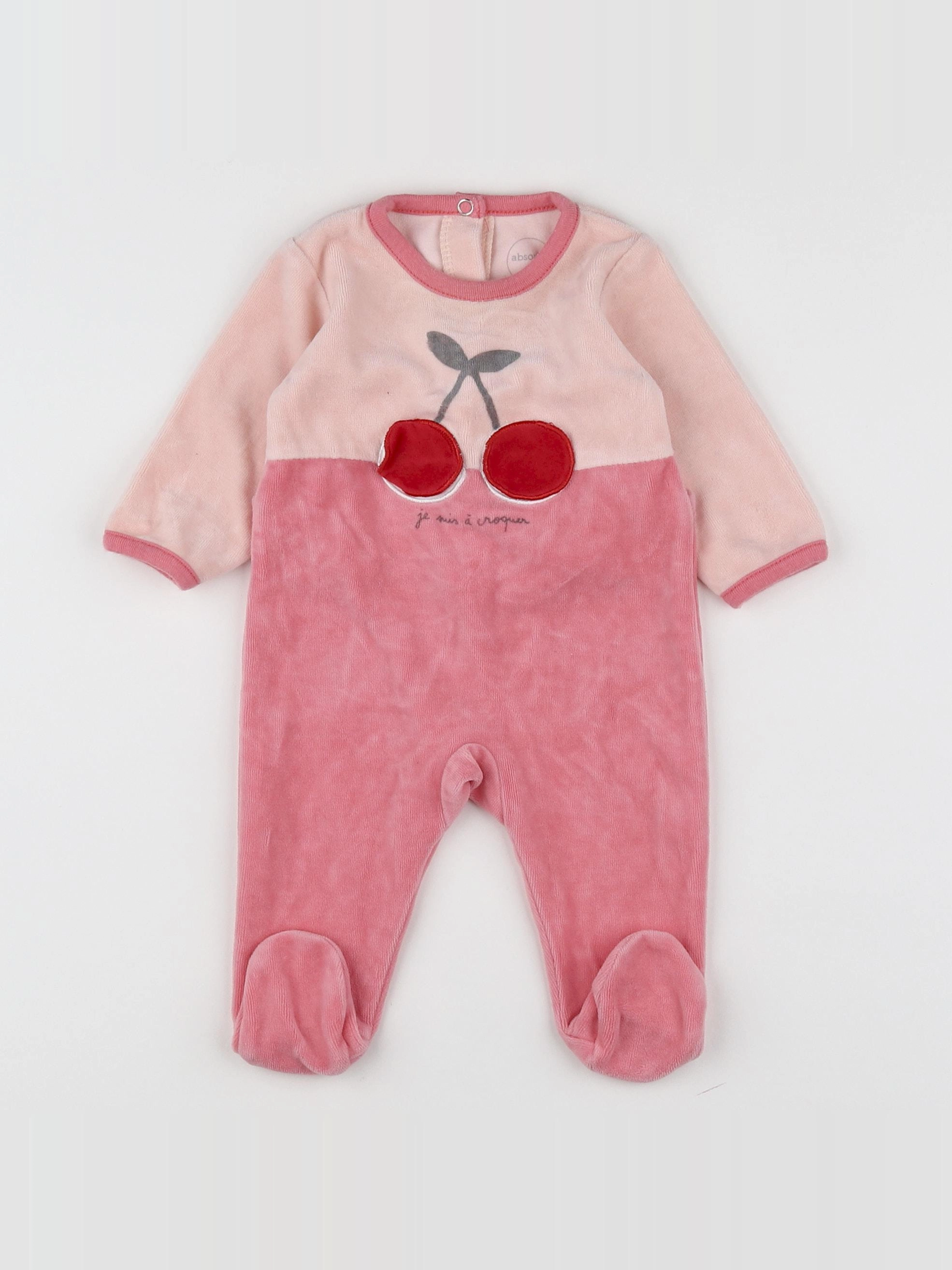 Absorba - pyjama velours rose - 3 mois