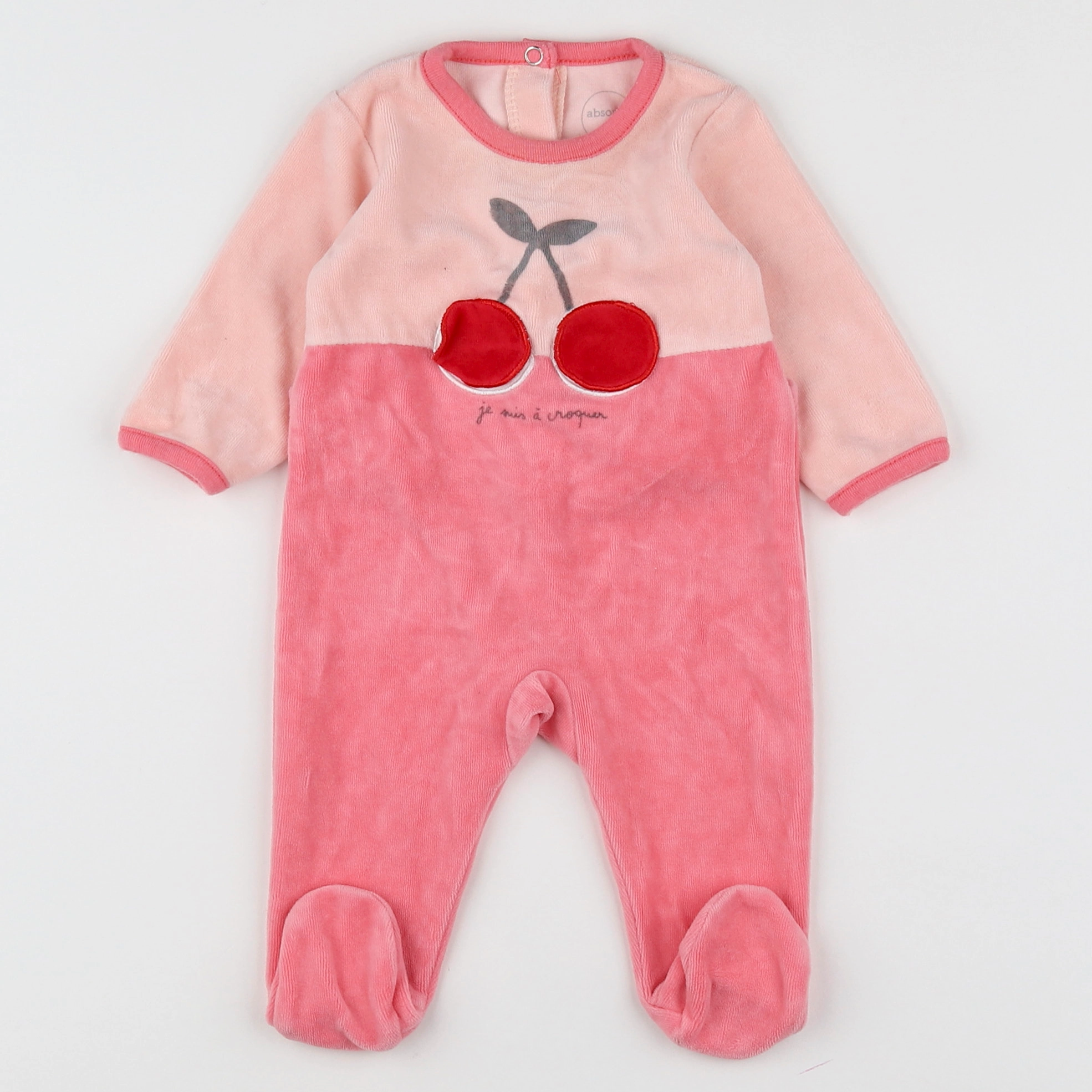 Absorba - pyjama velours rose - 3 mois