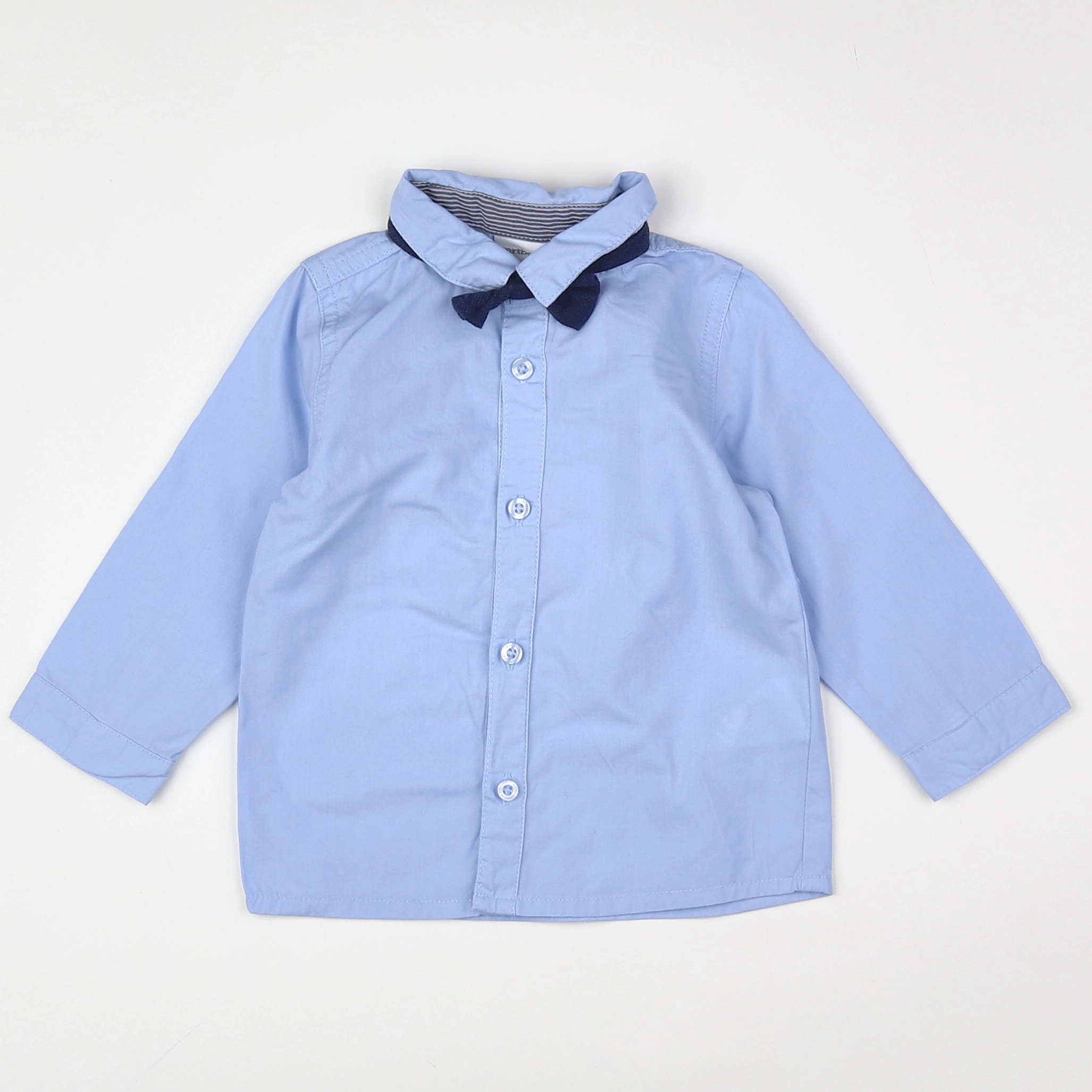 Vertbaudet - chemise bleu - 12 mois