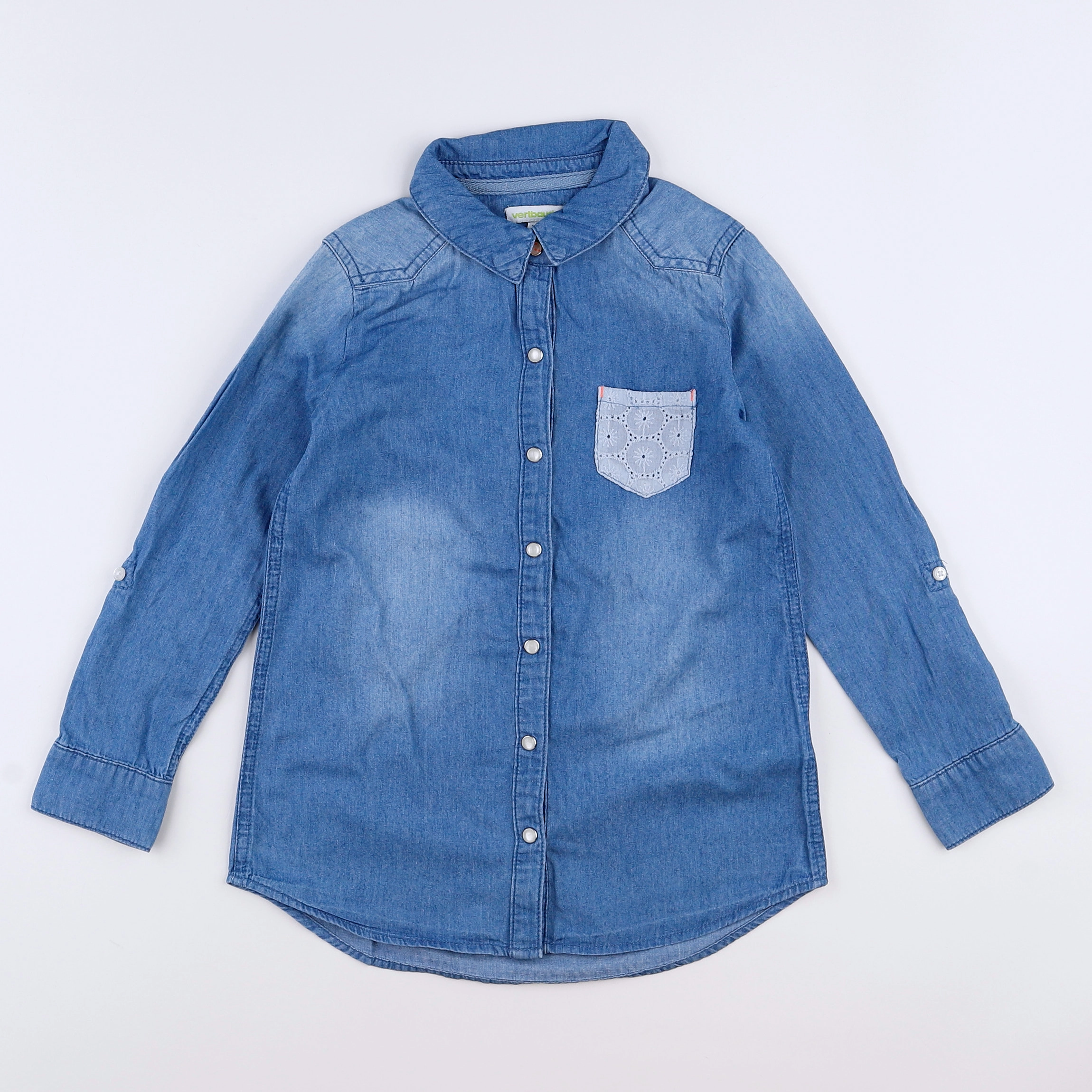 Vertbaudet - chemise bleu - 6 ans