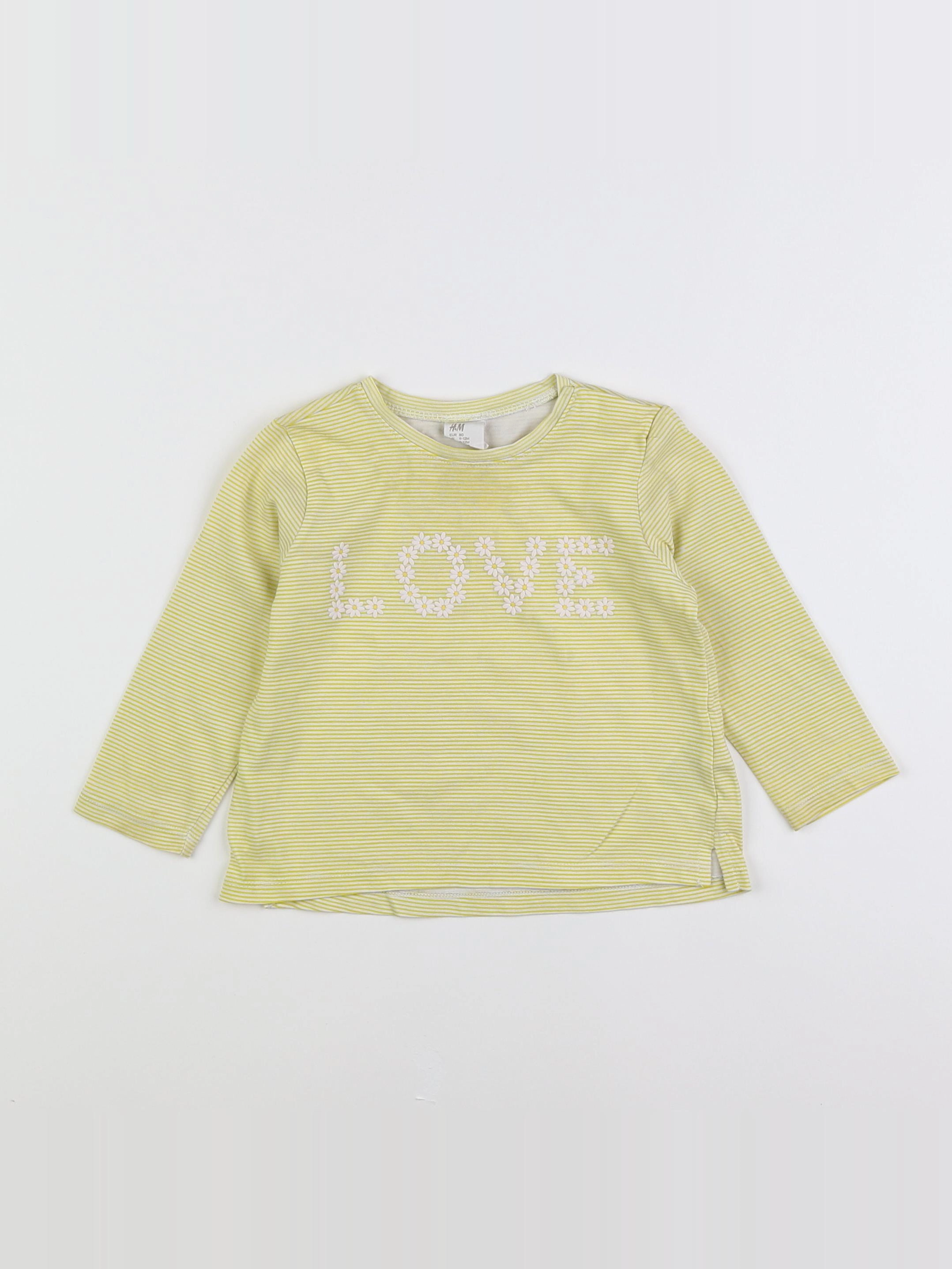 Vertbaudet - tee-shirt jaune - 9/12 mois
