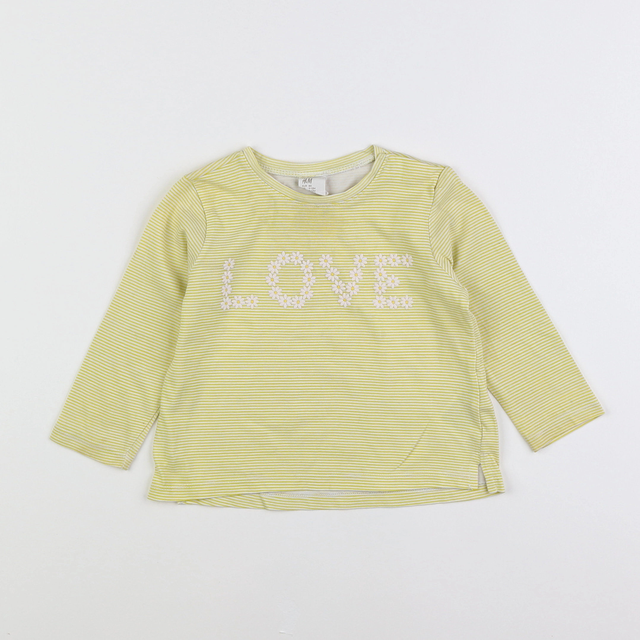 Vertbaudet - tee-shirt jaune - 9/12 mois