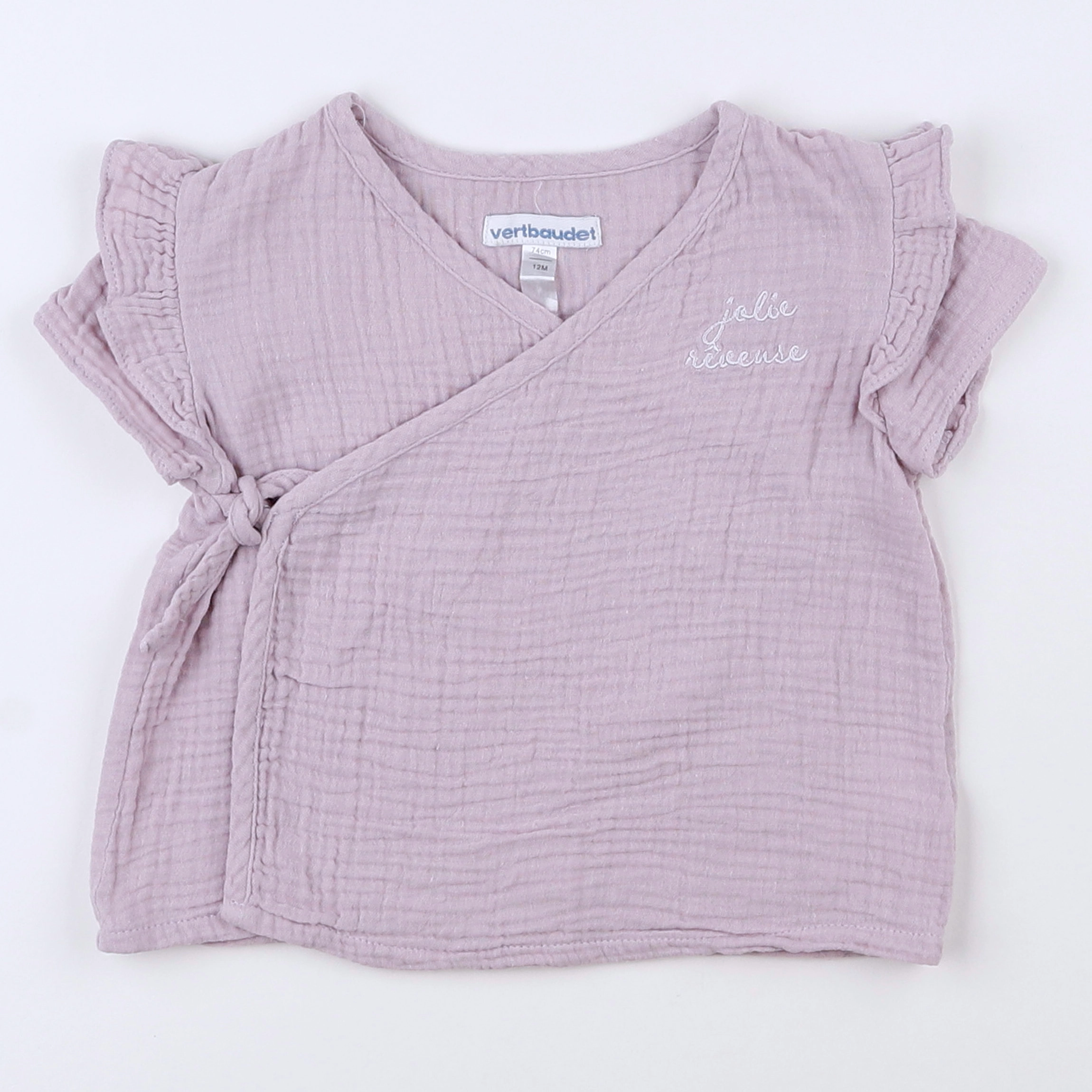 Vertbaudet - blouse violet - 12 mois