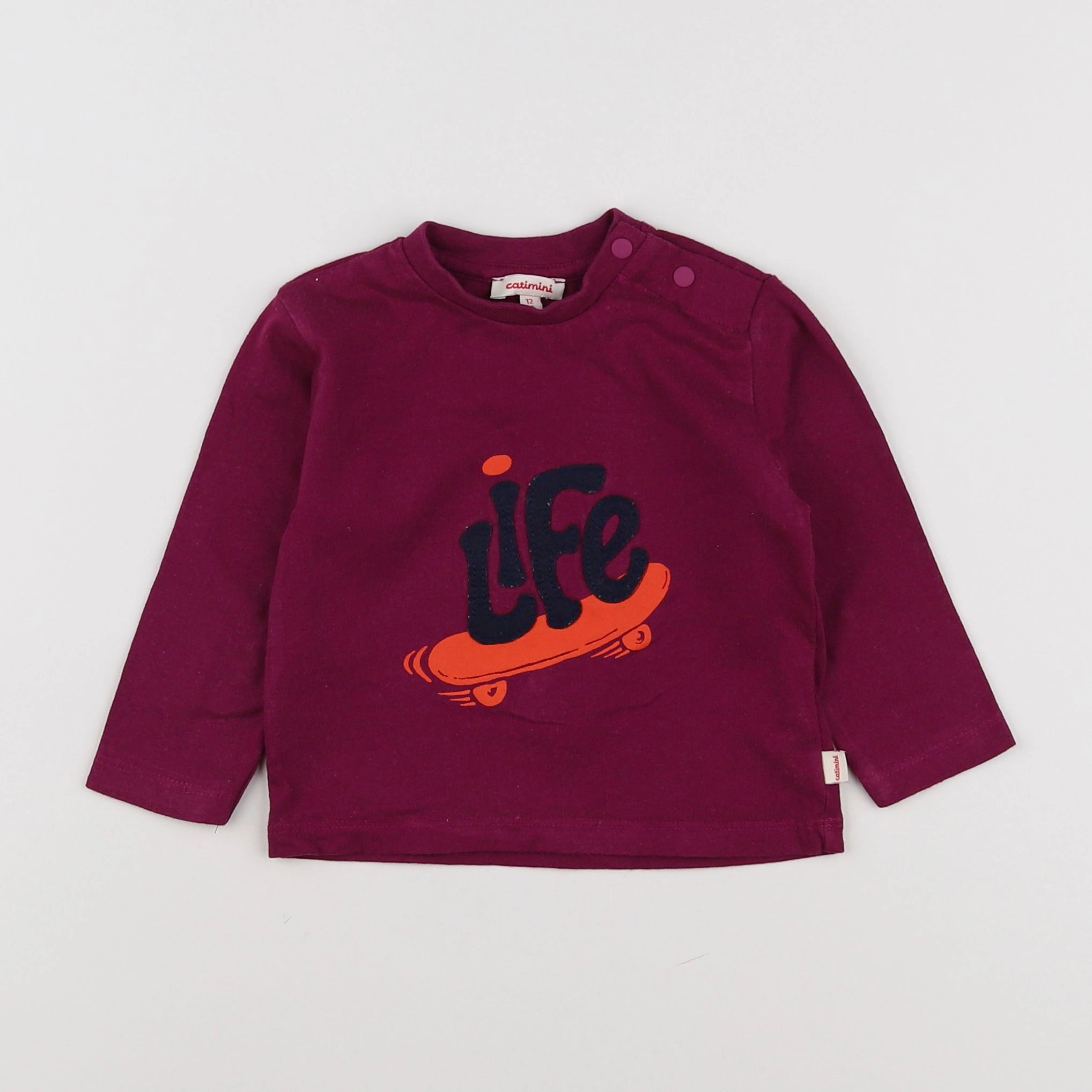 Catimini - tee-shirt violet - 12 mois