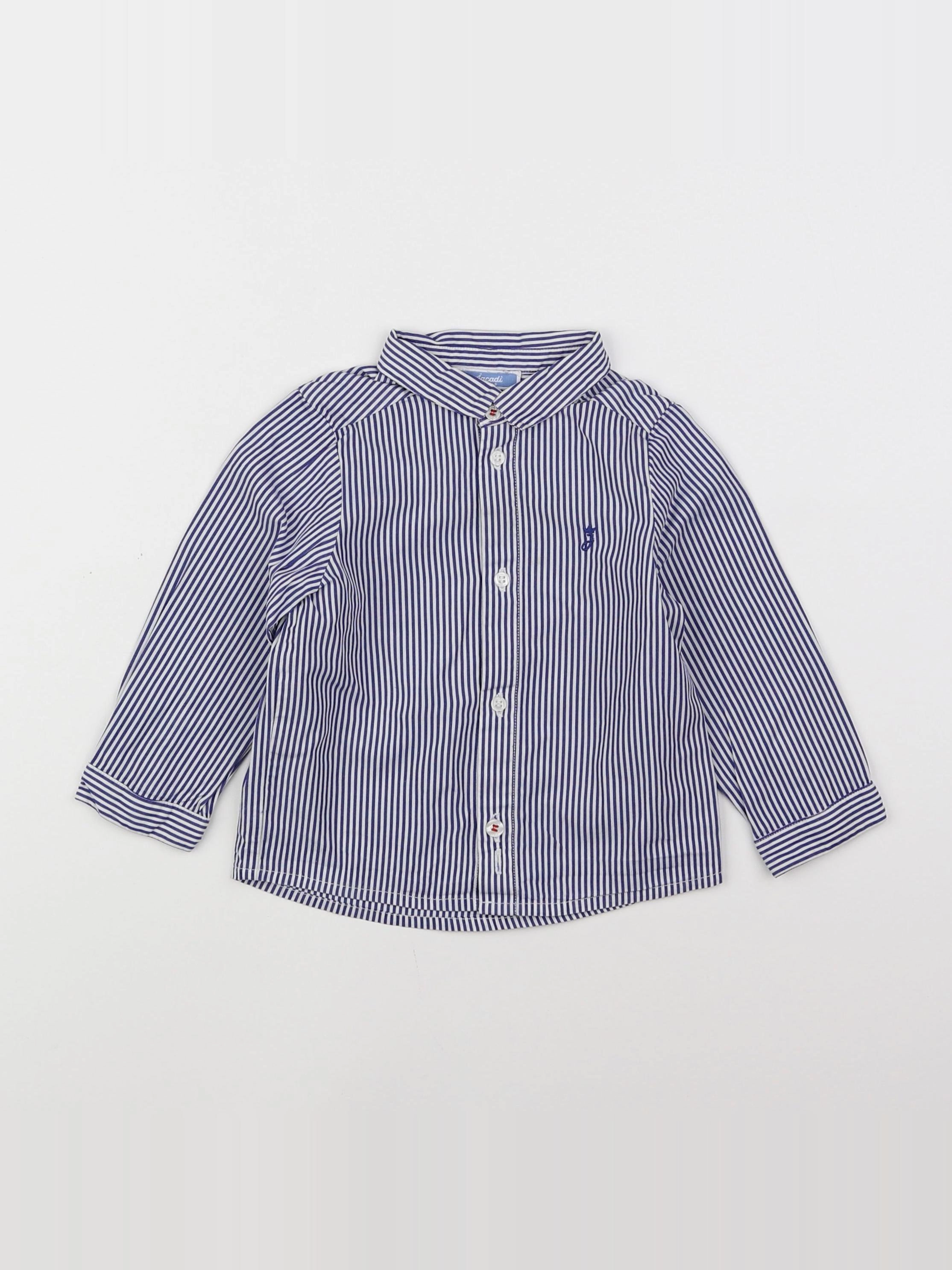 Jacadi - chemise blanc, bleu - 18 mois