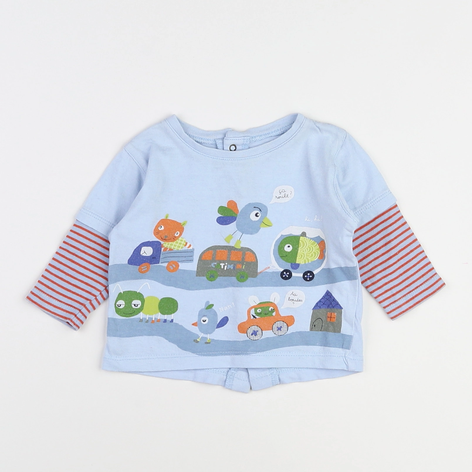 Catimini - tee-shirt bleu - 3 mois