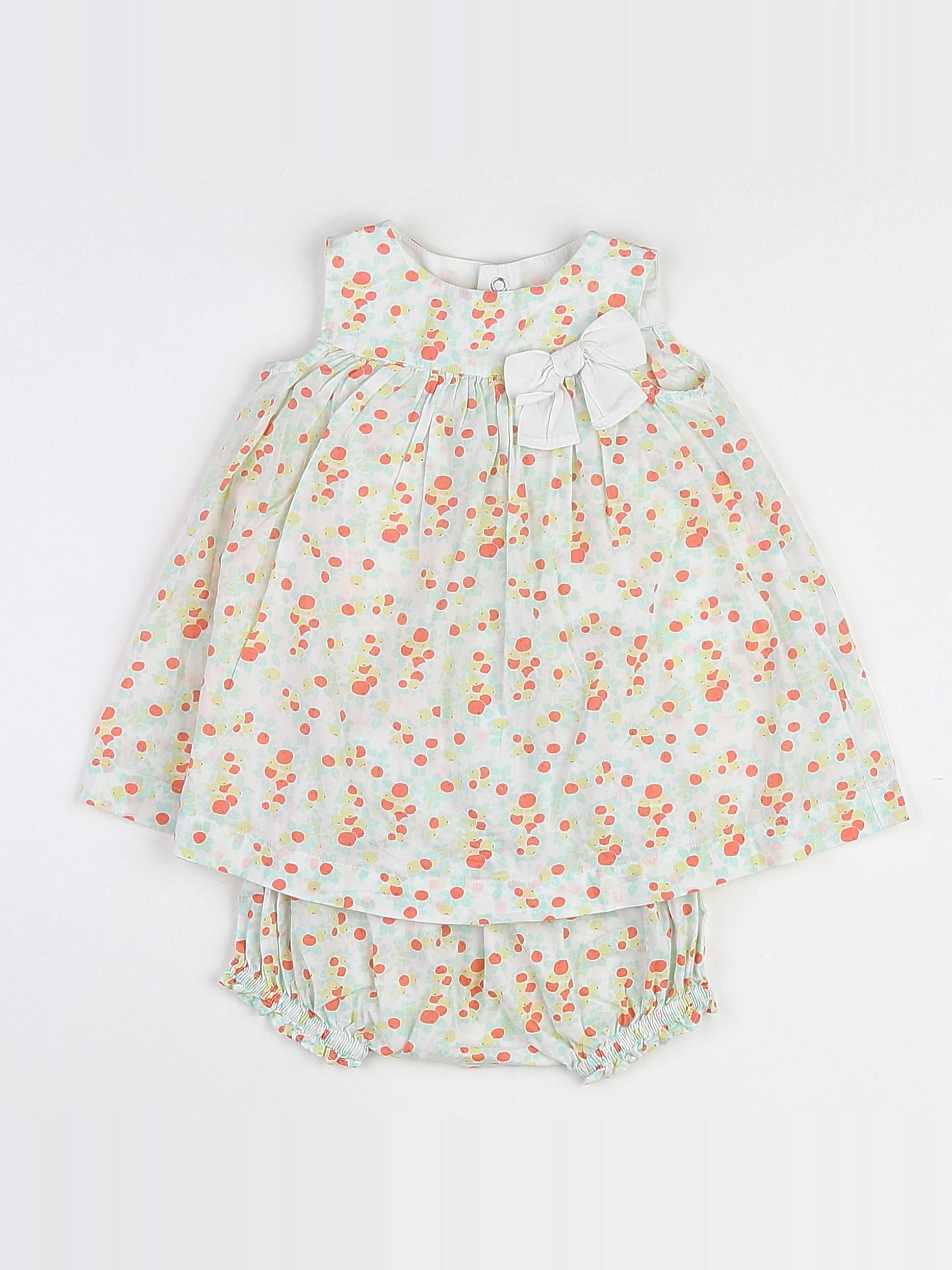 Petit Bateau - robe multicolore - 12 mois