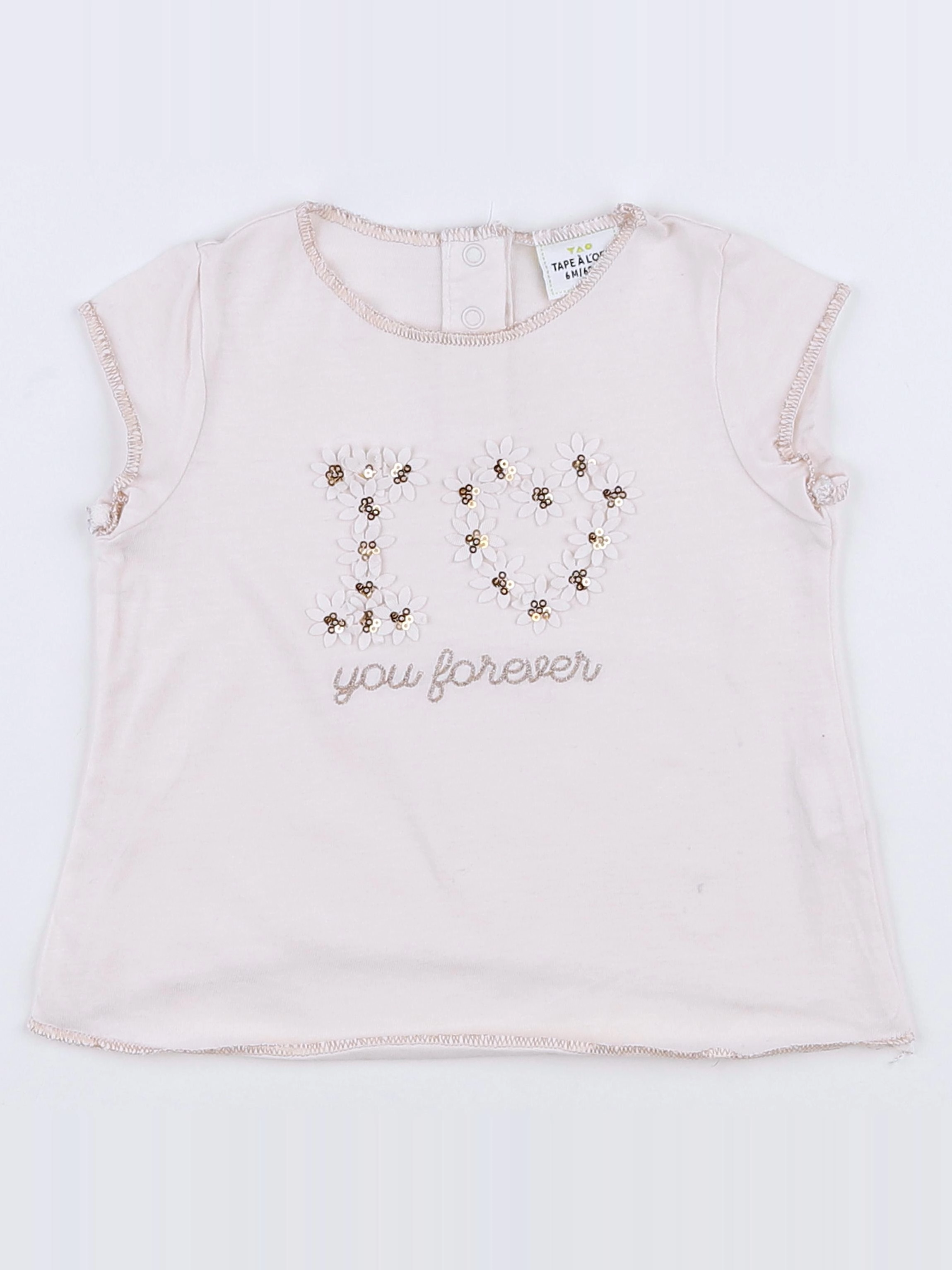Tape à l'oeil - tee-shirt beige - 6 mois