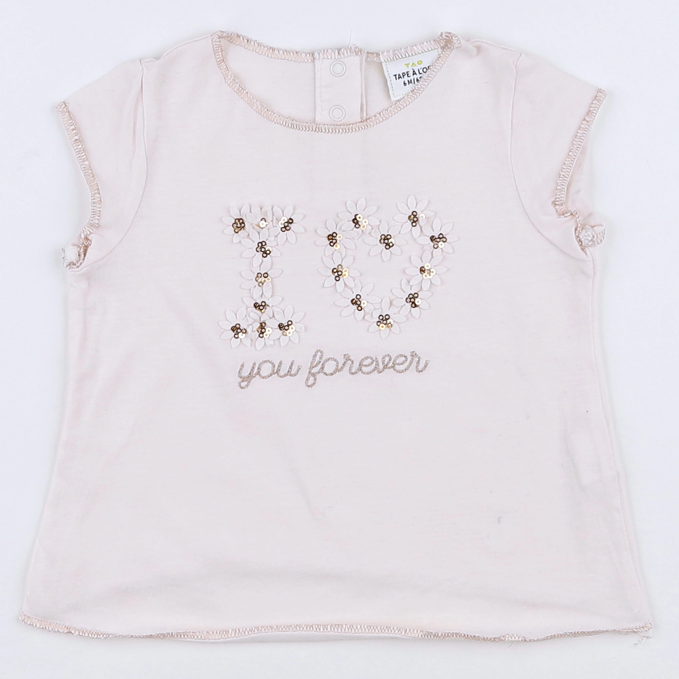 Tape à l'oeil - tee-shirt beige - 6 mois