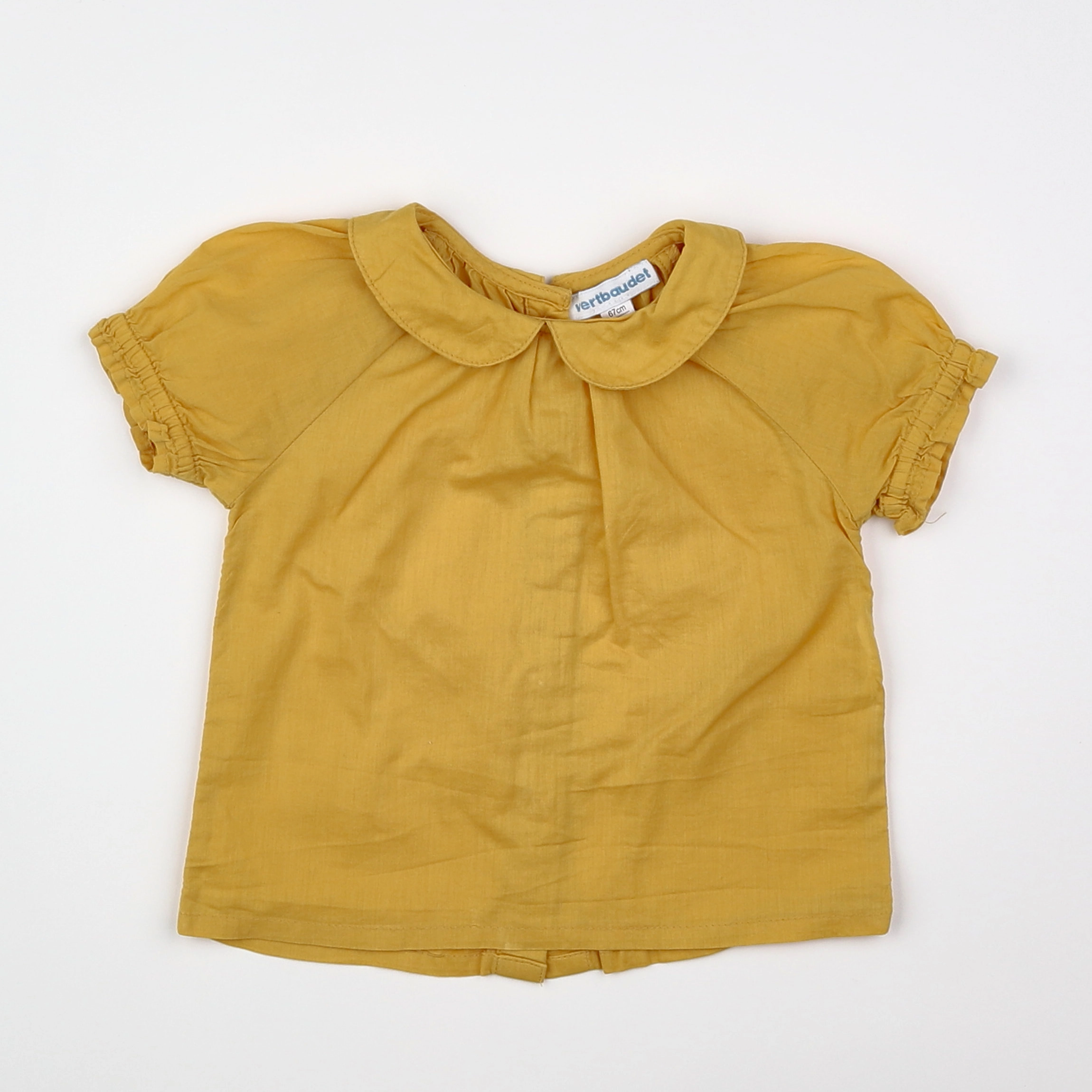 Vertbaudet - blouse jaune - 6 mois