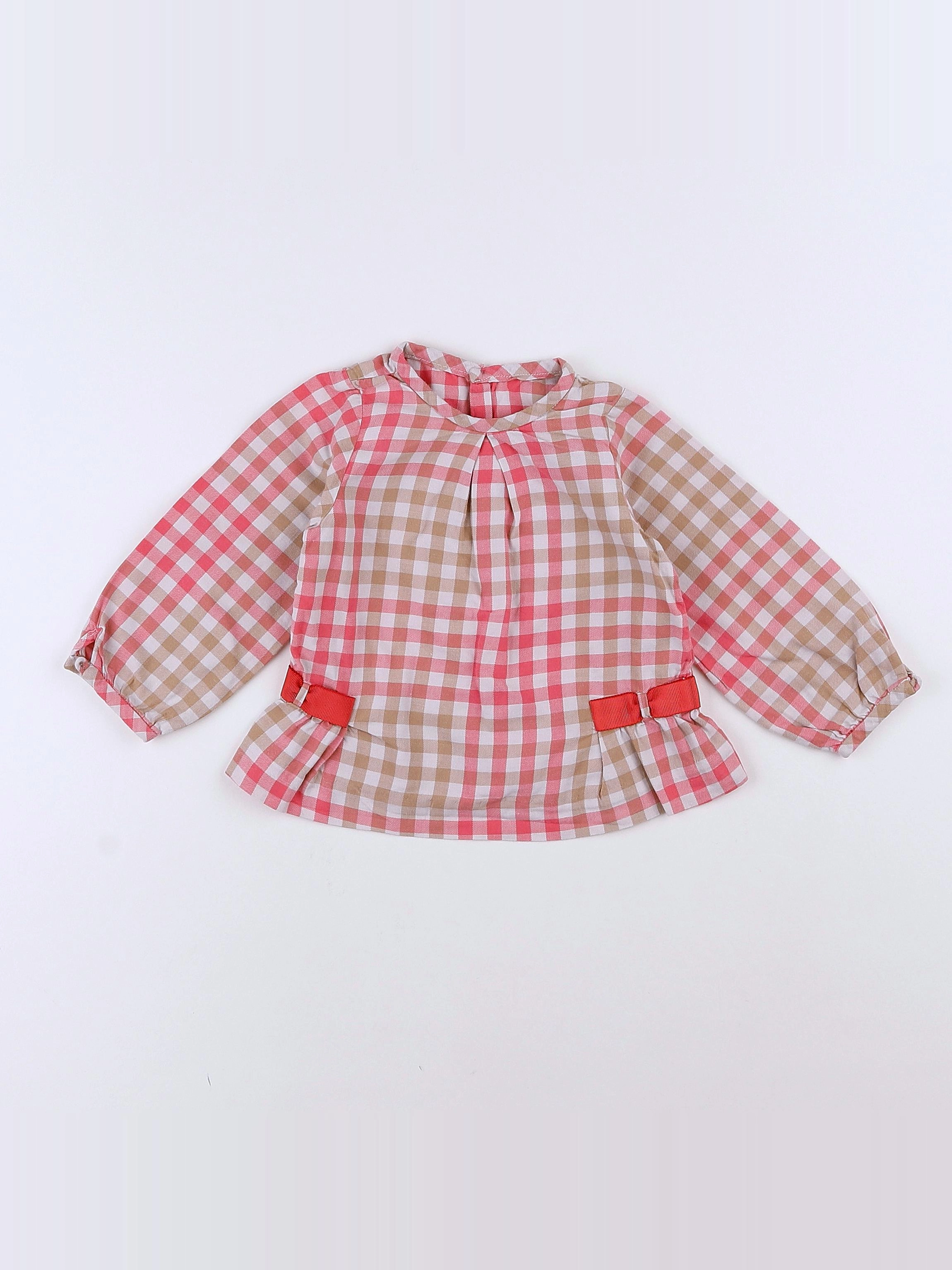 Jacadi - blouse rose, vert - 12 mois