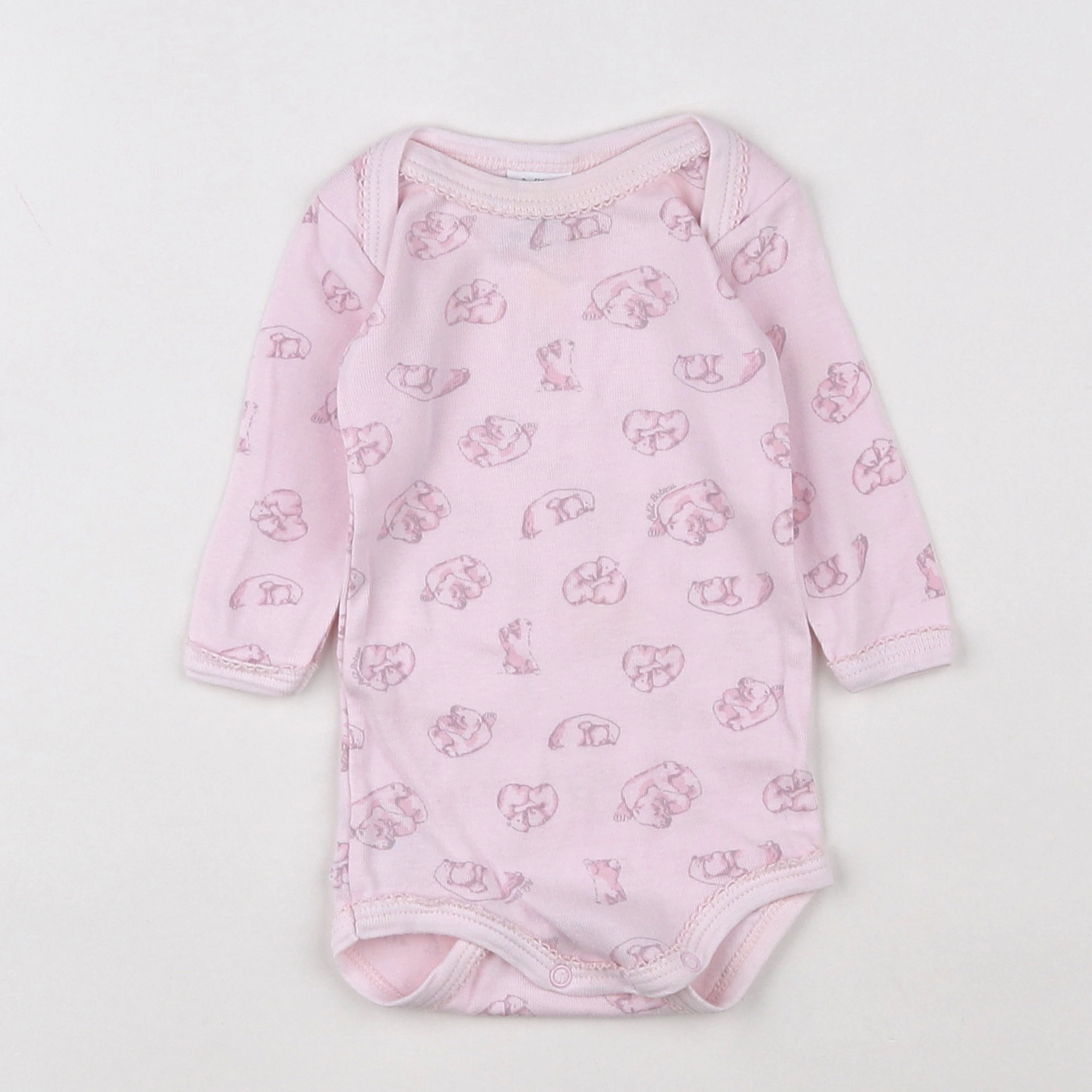 Petit Bateau - body rose - 3 mois