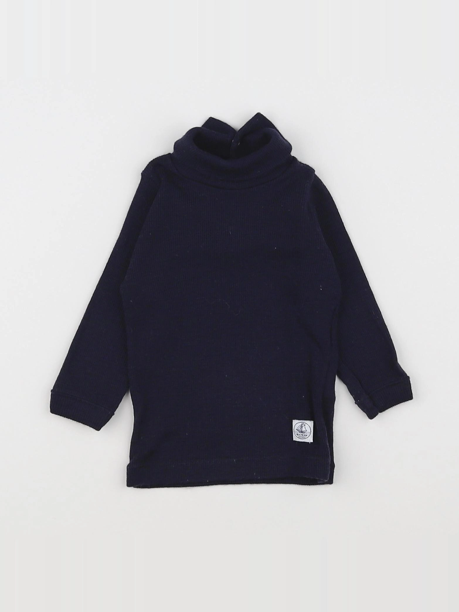 Petit Bateau - sous-pull bleu - 6 mois