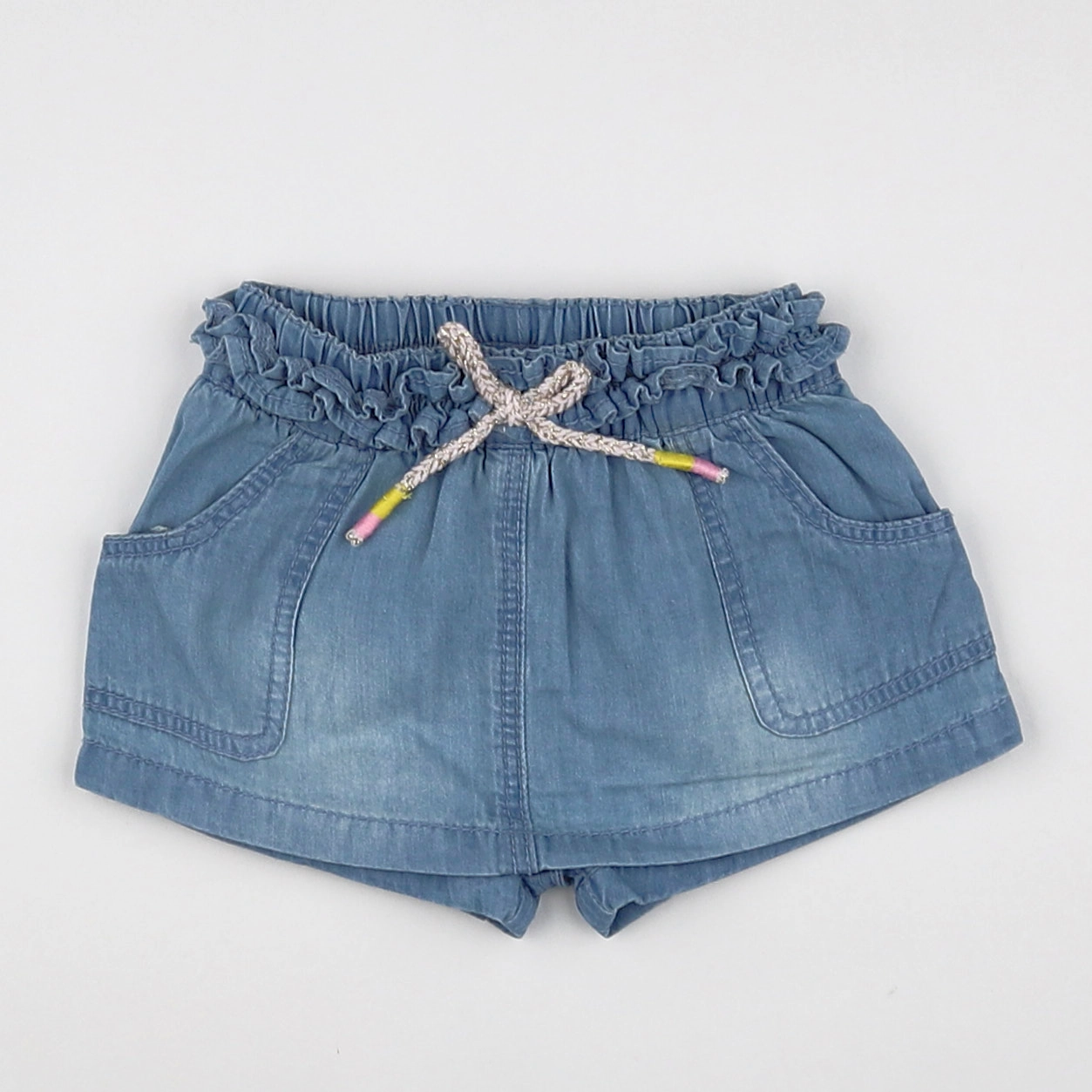 Vertbaudet - jupe short bleu - 3 mois