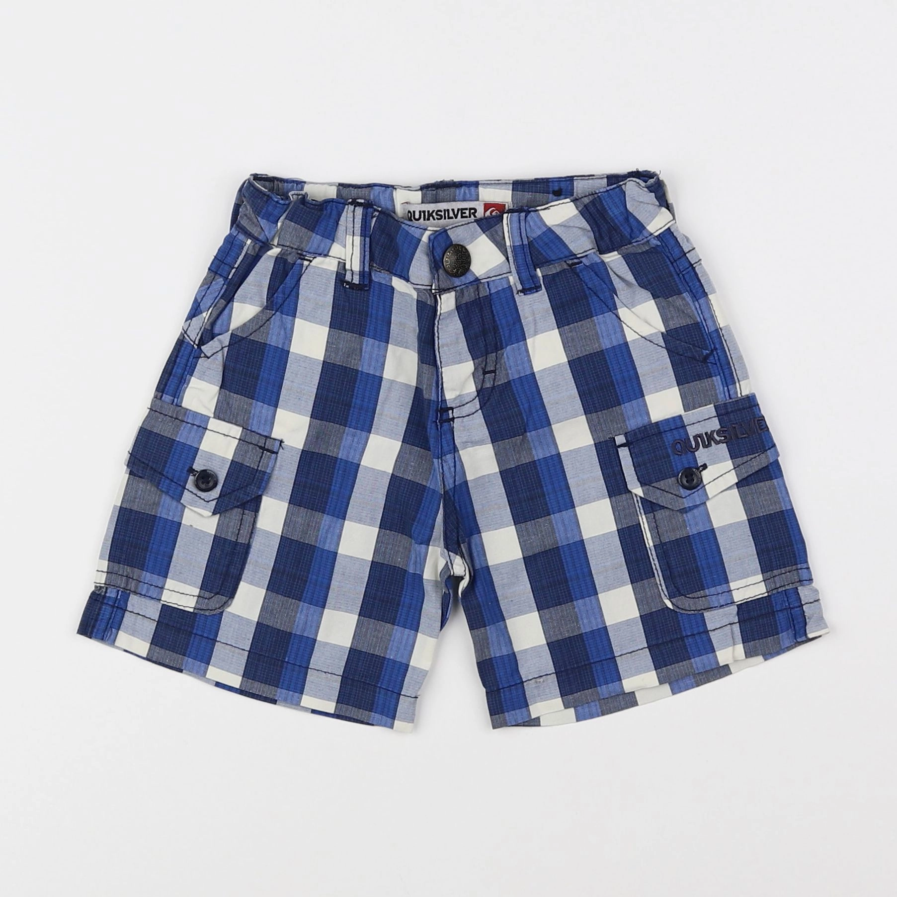 Quicksilver - short bleu, blanc - 12 mois