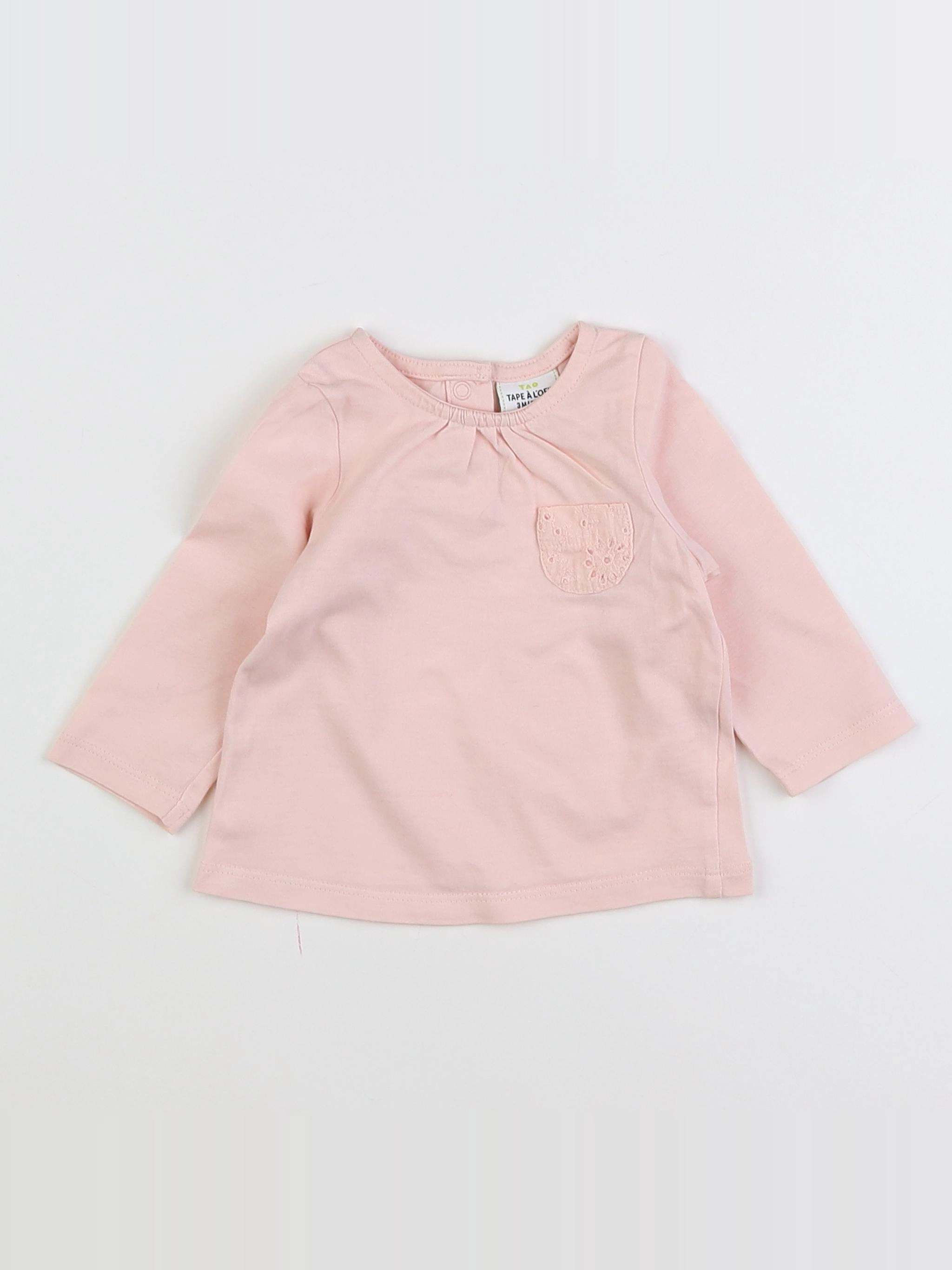 Tape à l'oeil - tee-shirt rose - 3 mois