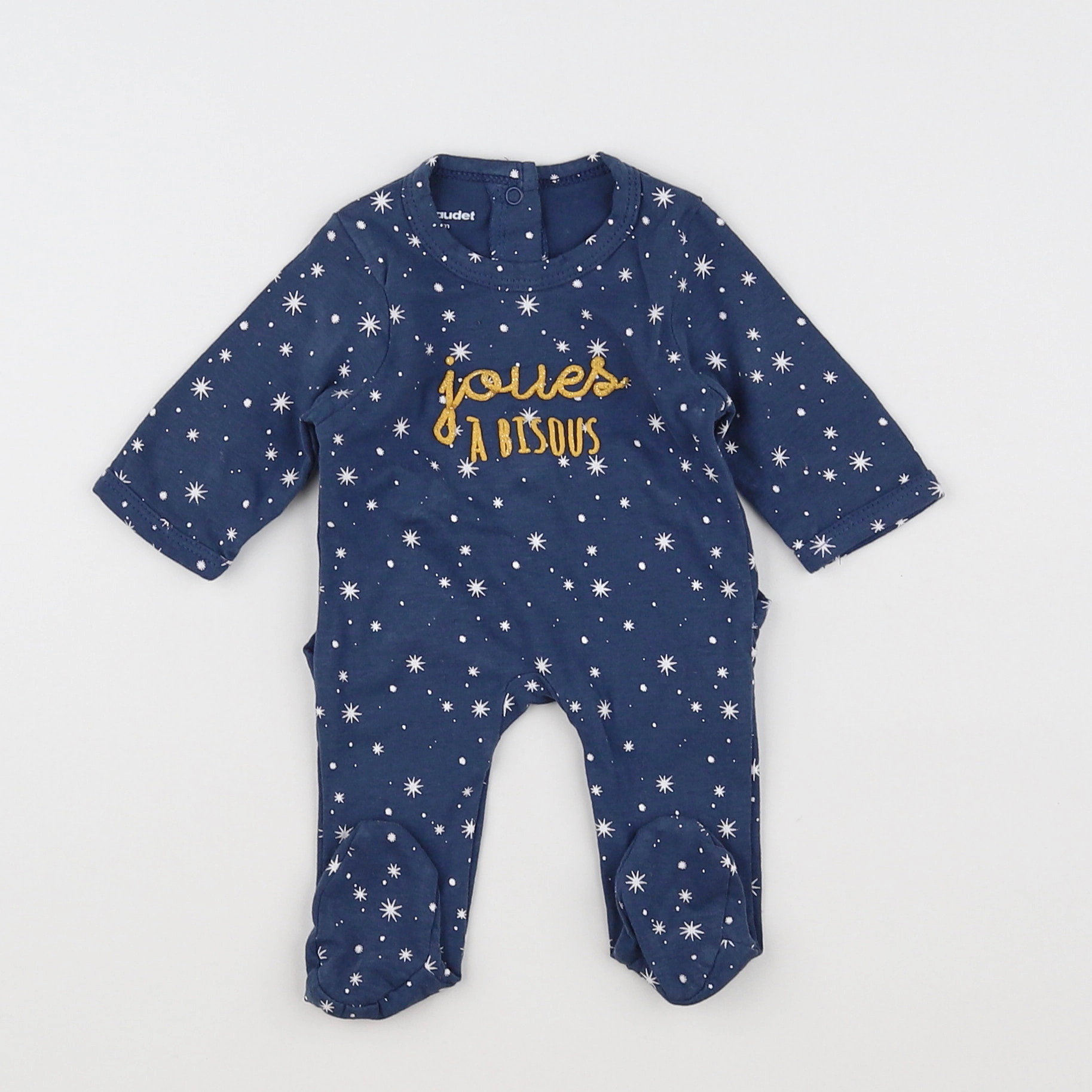 Vertbaudet - pyjama coton bleu - 0 mois