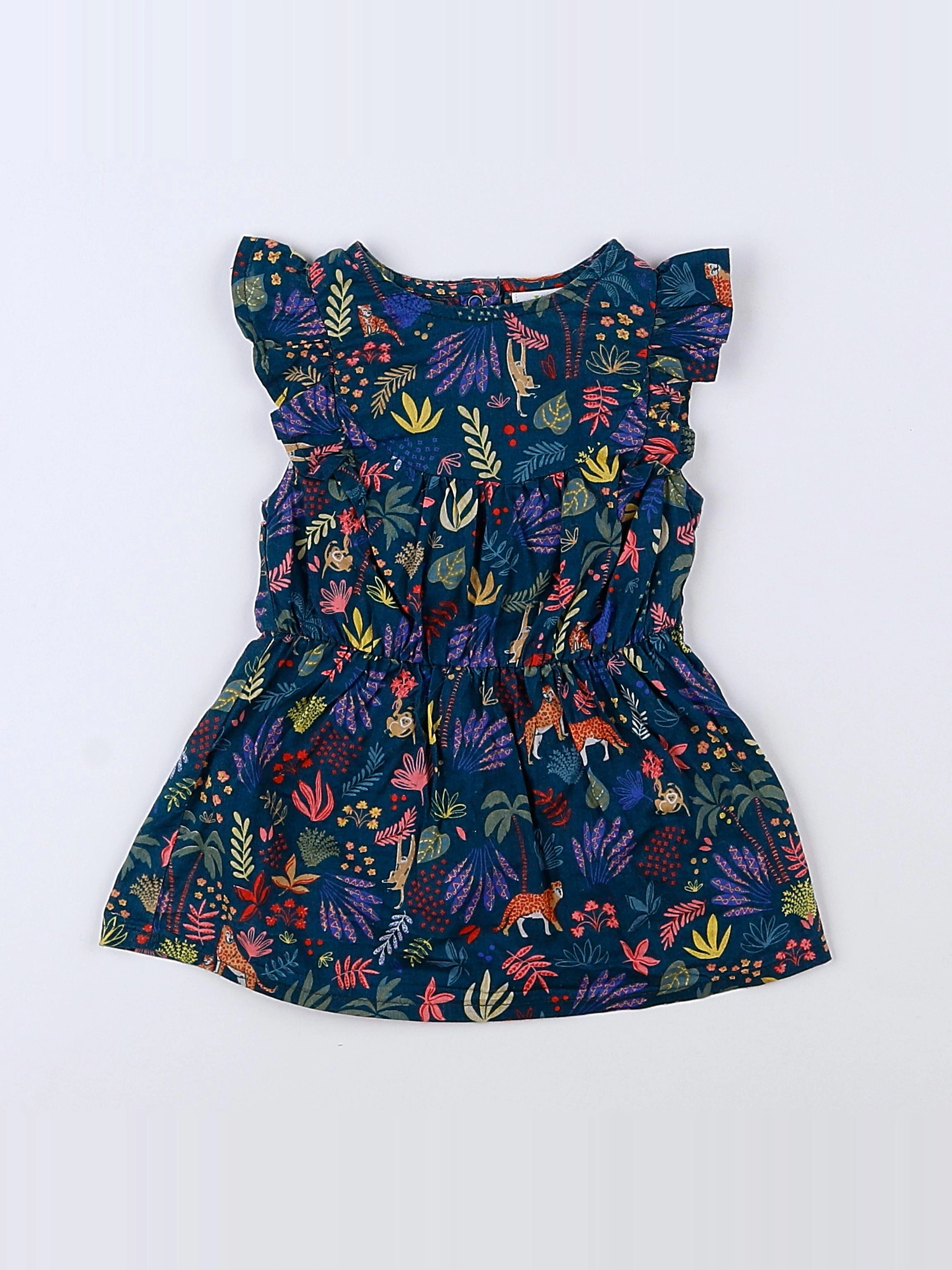 Tape à l'oeil - robe vert - 9 mois
