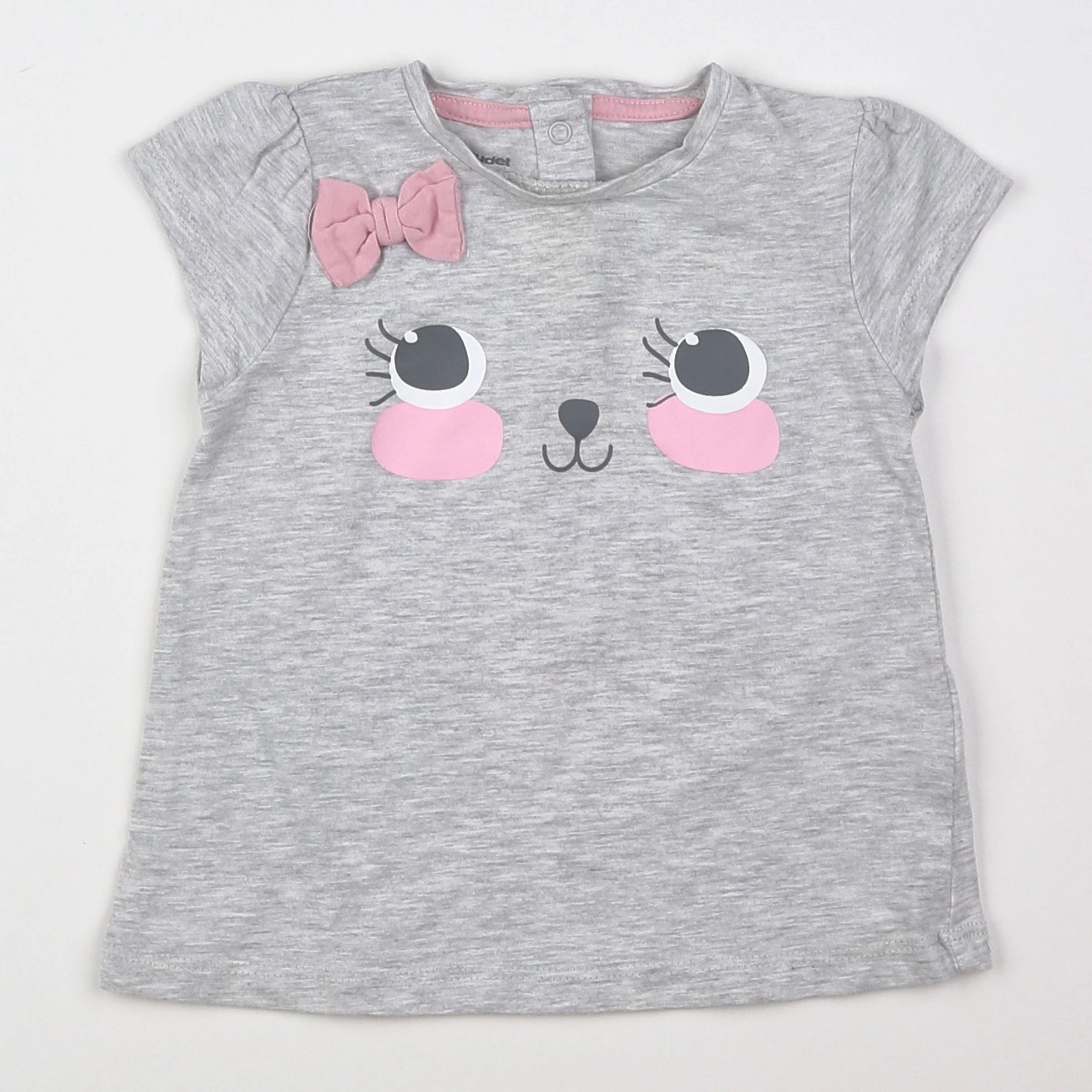Vertbaudet - tee-shirt gris - 12 mois