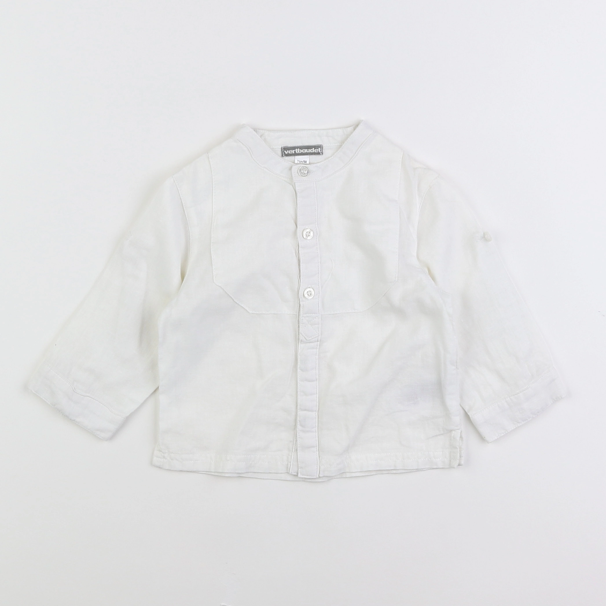Vertbaudet - chemise blanc - 9 mois
