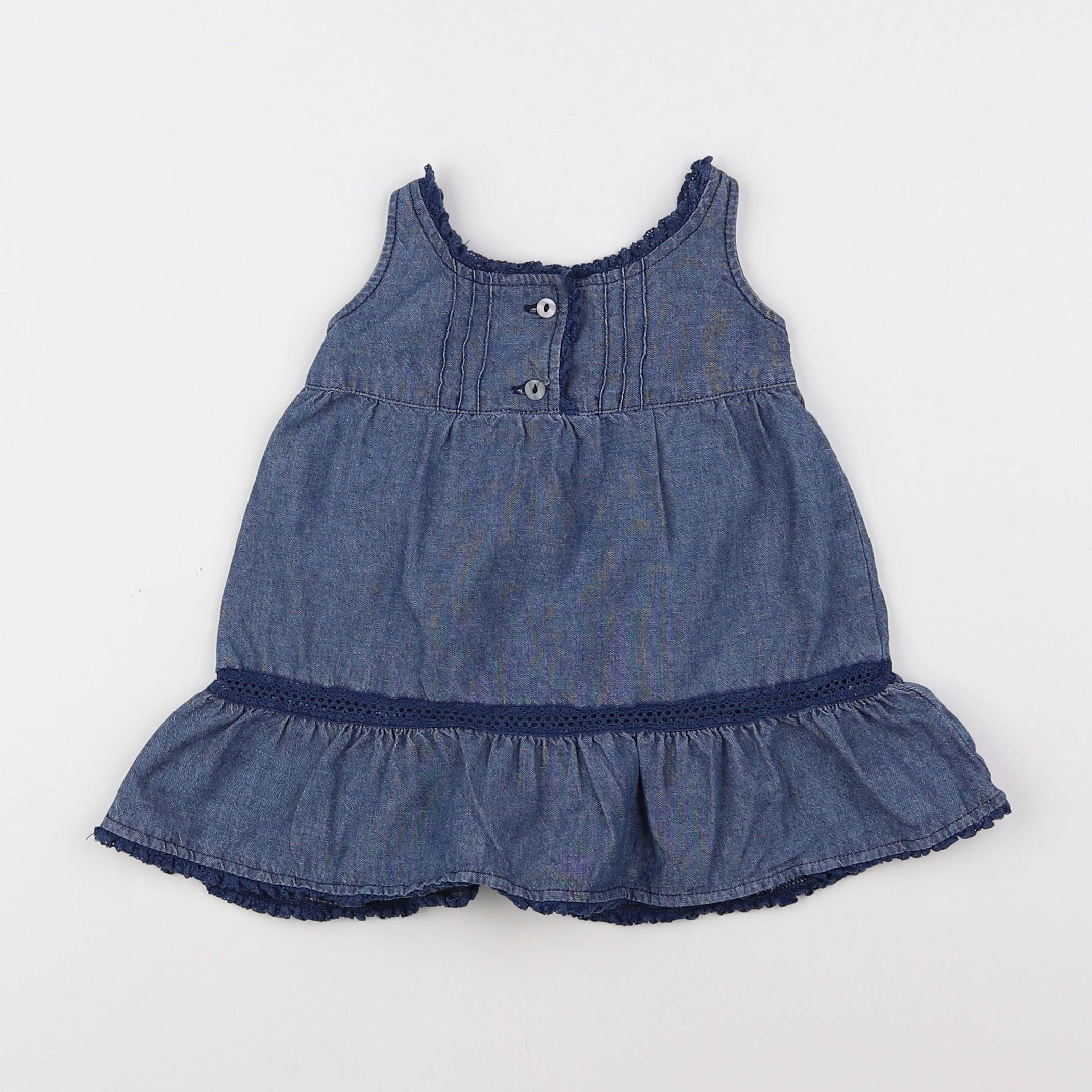 Petit Bateau - robe bleu - 3 mois