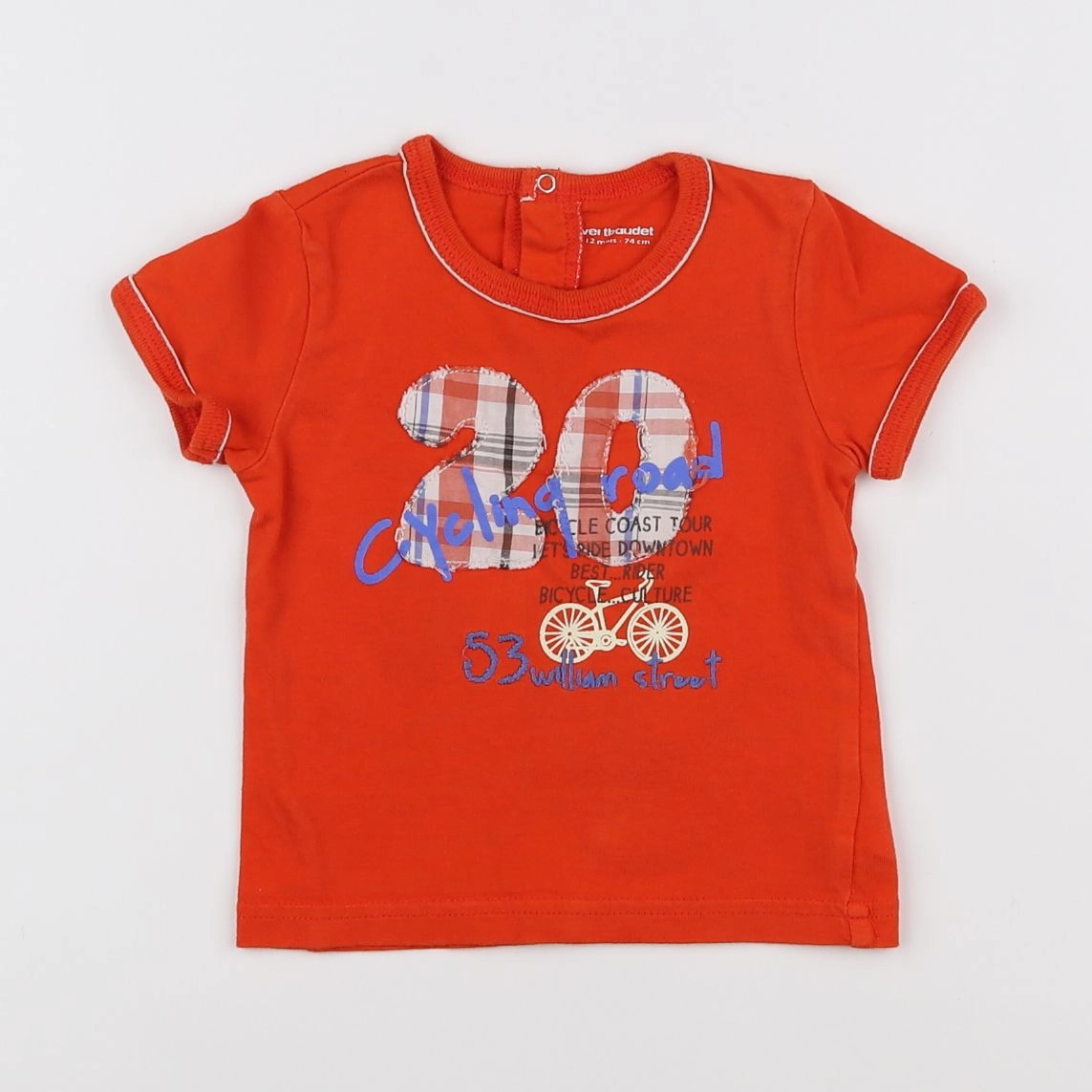 Vertbaudet - tee-shirt orange - 12 mois