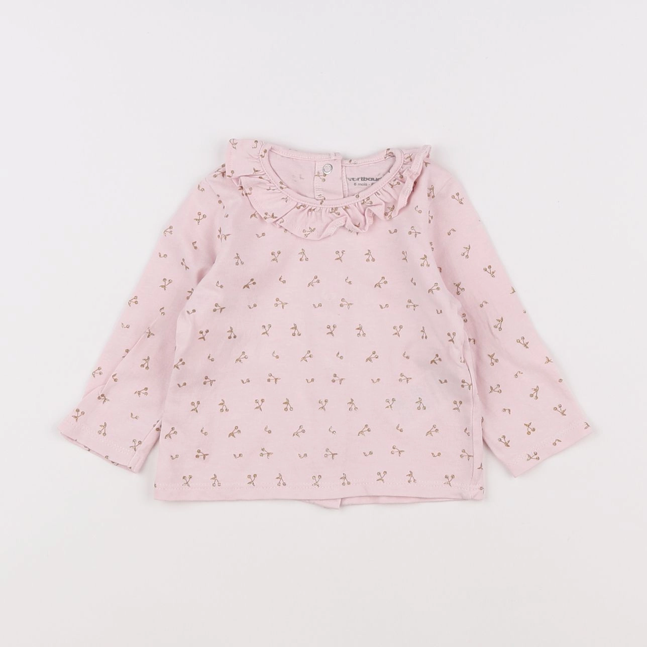 Vertbaudet - tee-shirt rose - 6 mois