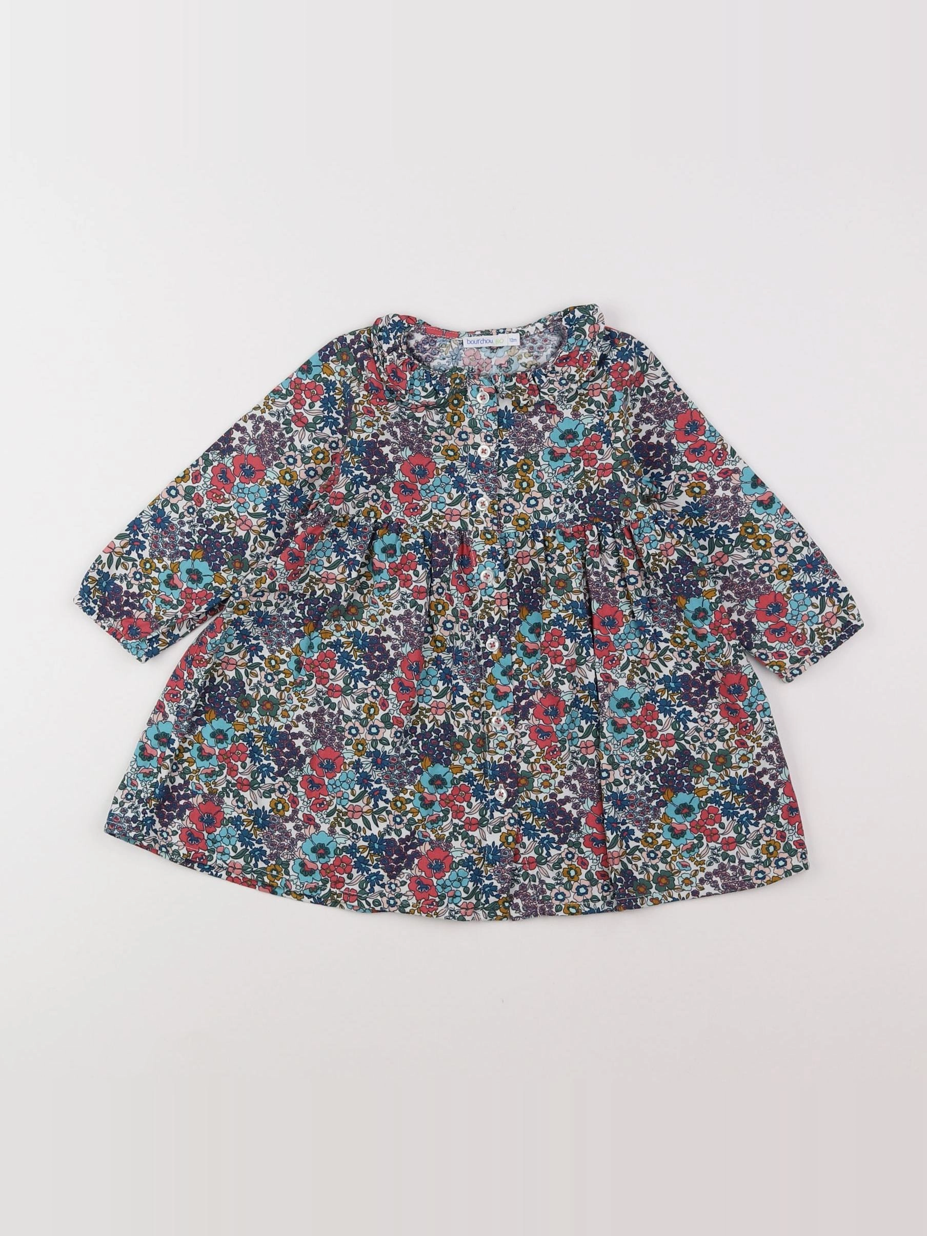 Boutchou - robe multicolore - 12 mois