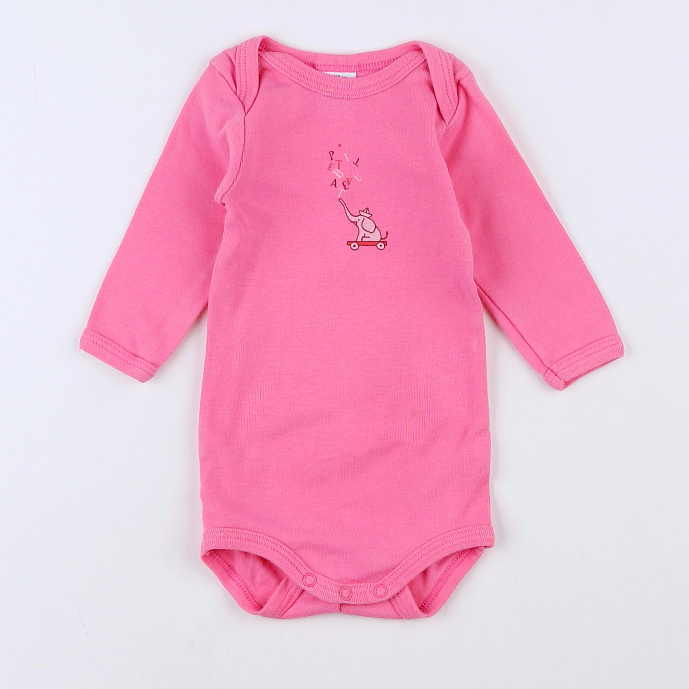 Petit Bateau - body rose - 3 mois