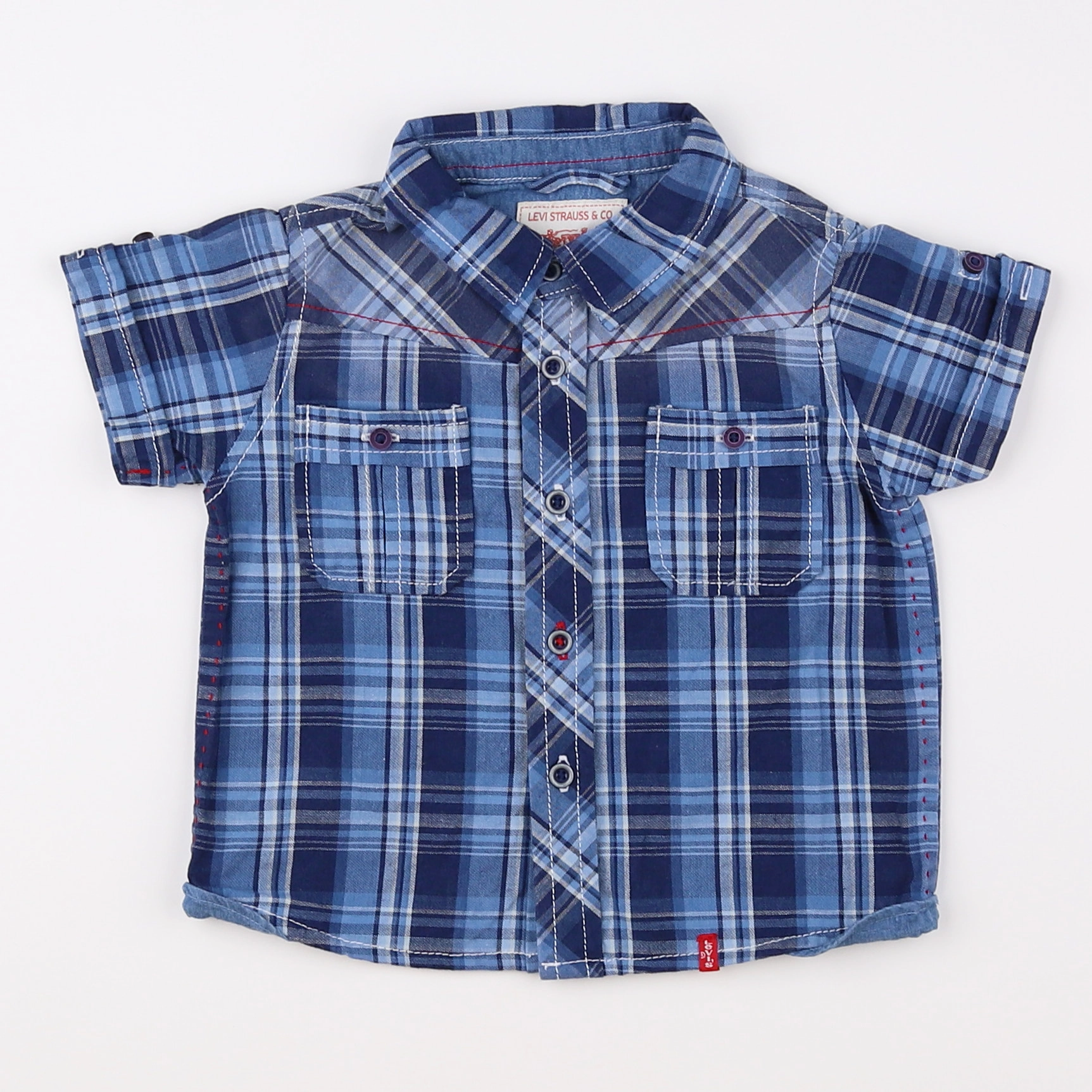 Levi's - chemise imprimé au dos bleu - 12 mois