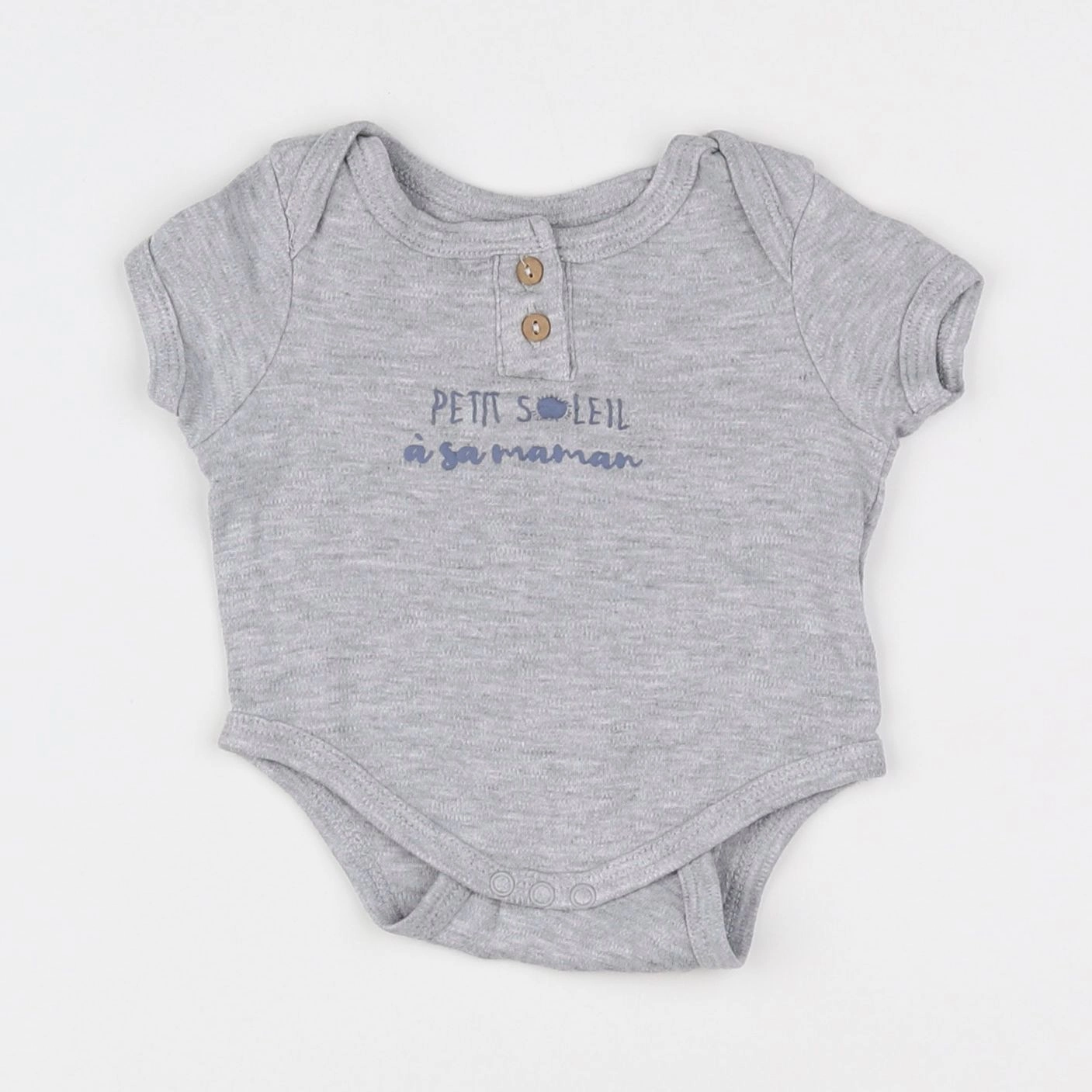 Vertbaudet - body gris - 1 mois